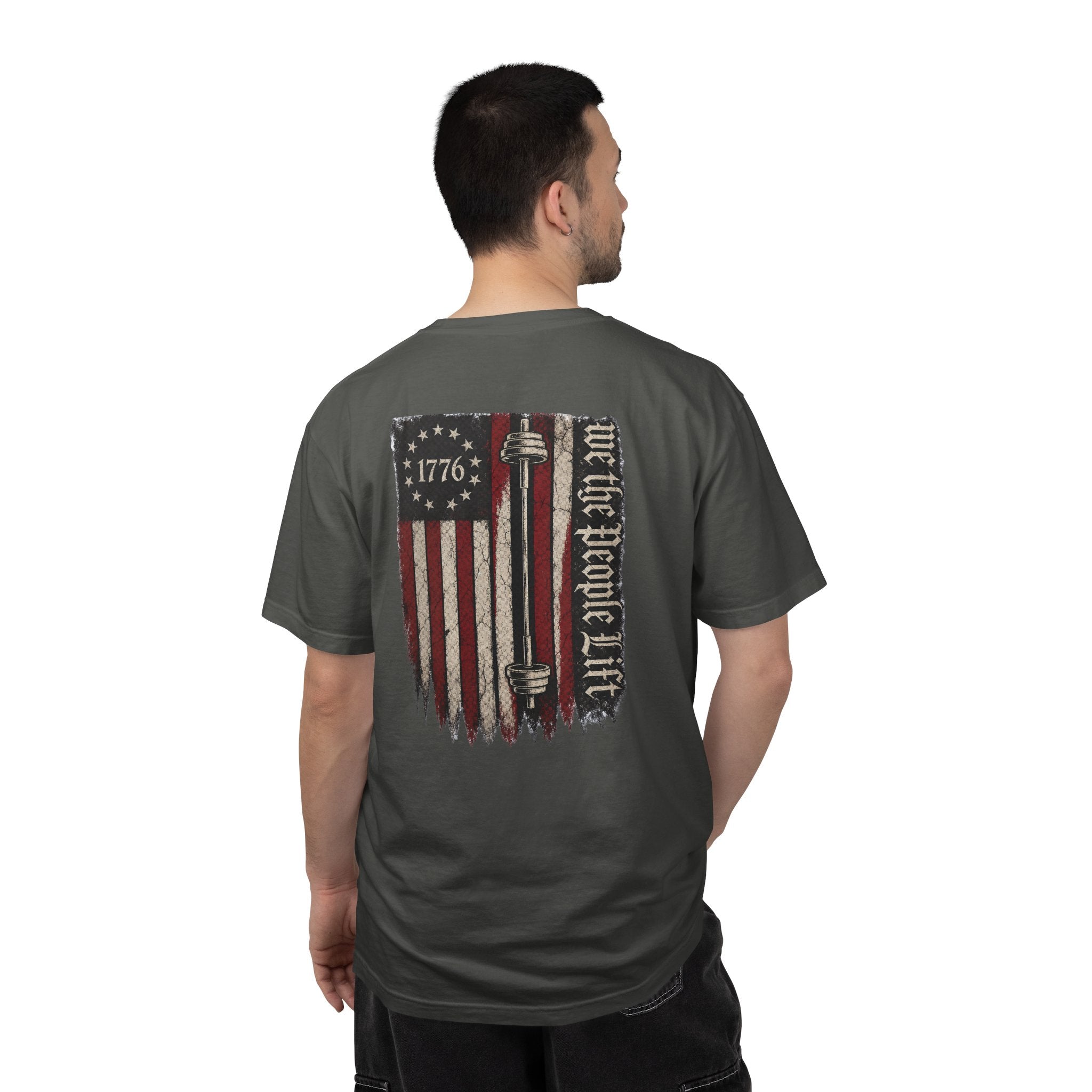 Patriotic "1776" Flag T-Shirt — We The People Back Graphic