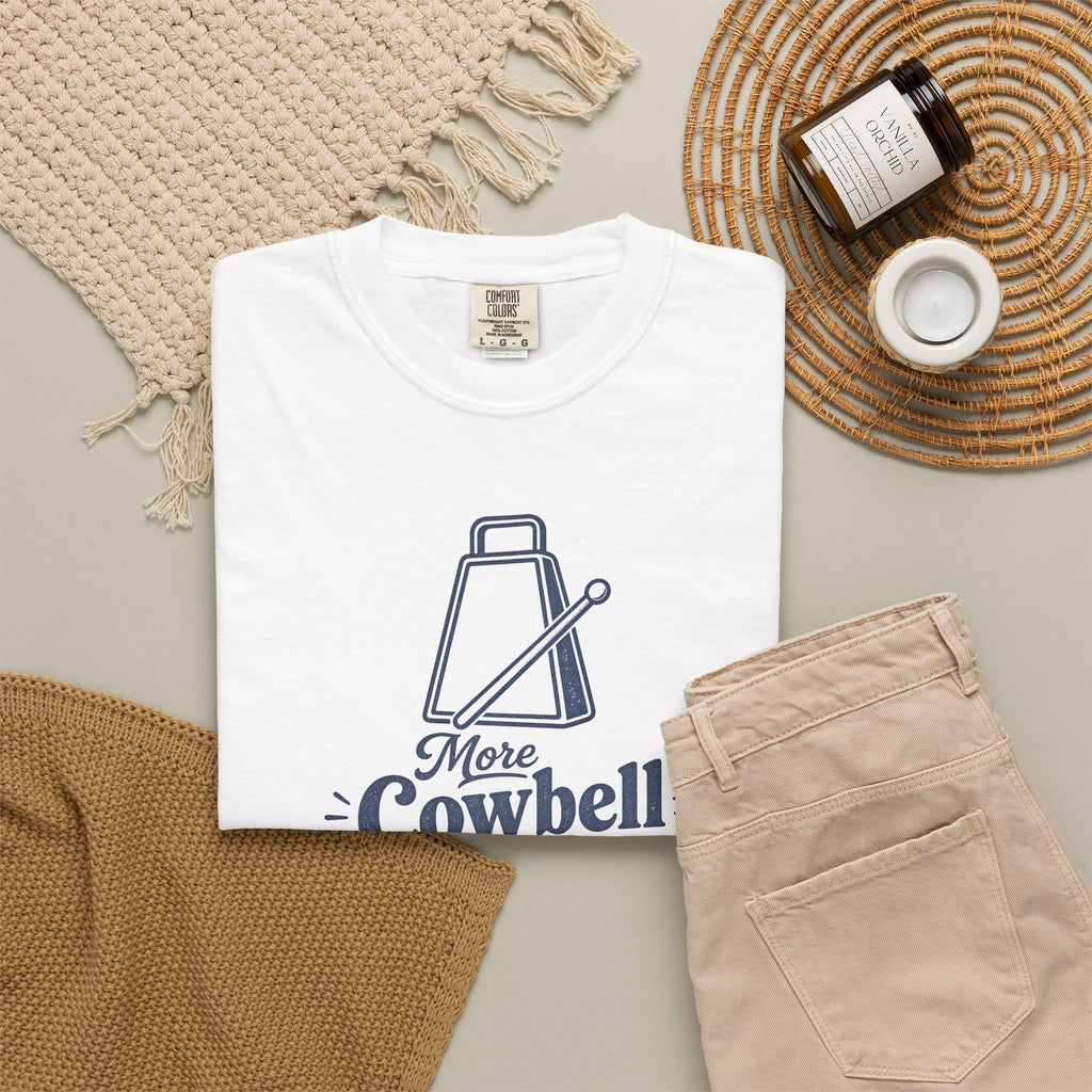 Cowbell Graphic T-Shirt — “More Cowbell, More Reps” Fitness Tee