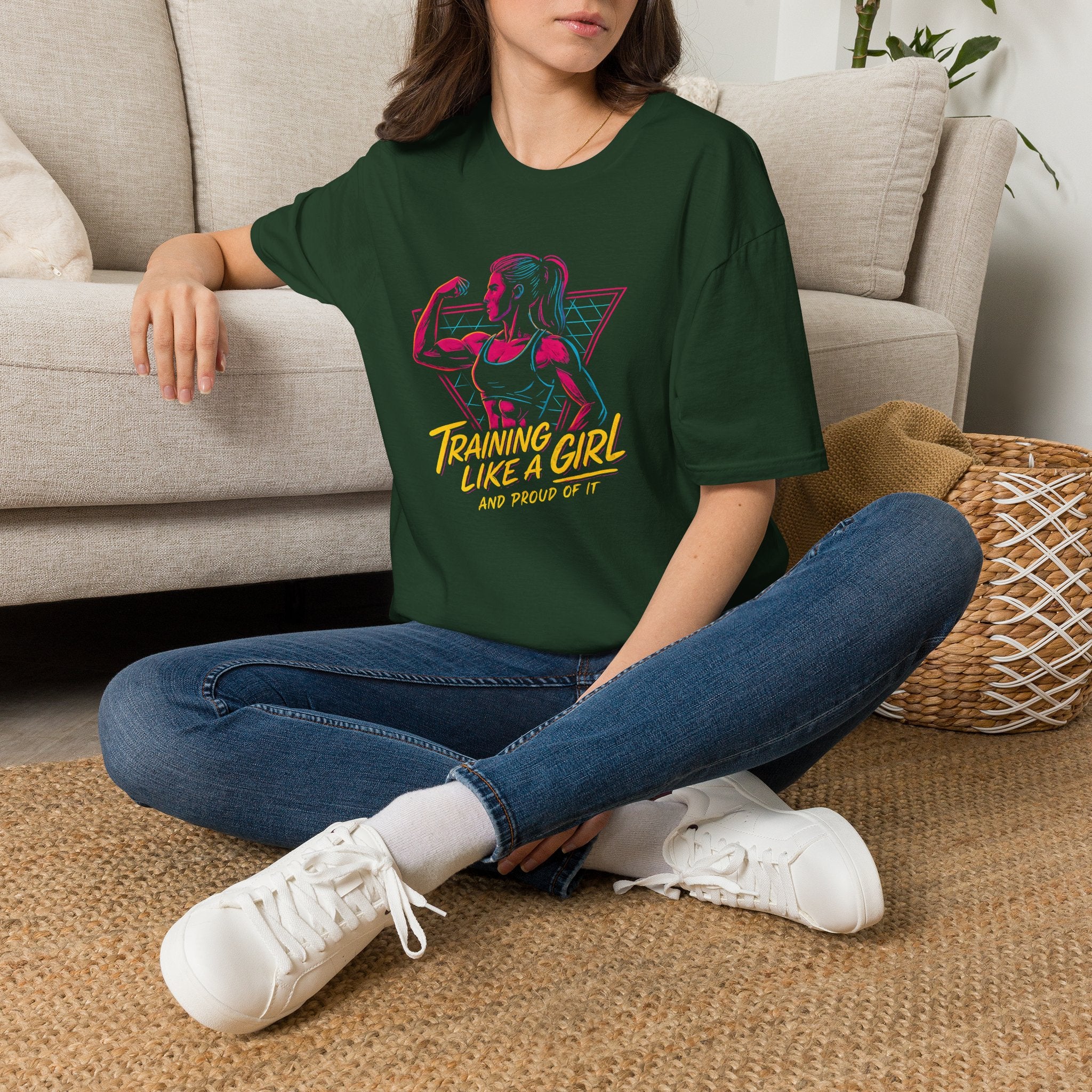 Neon Female Bodybuilder T-Shirt