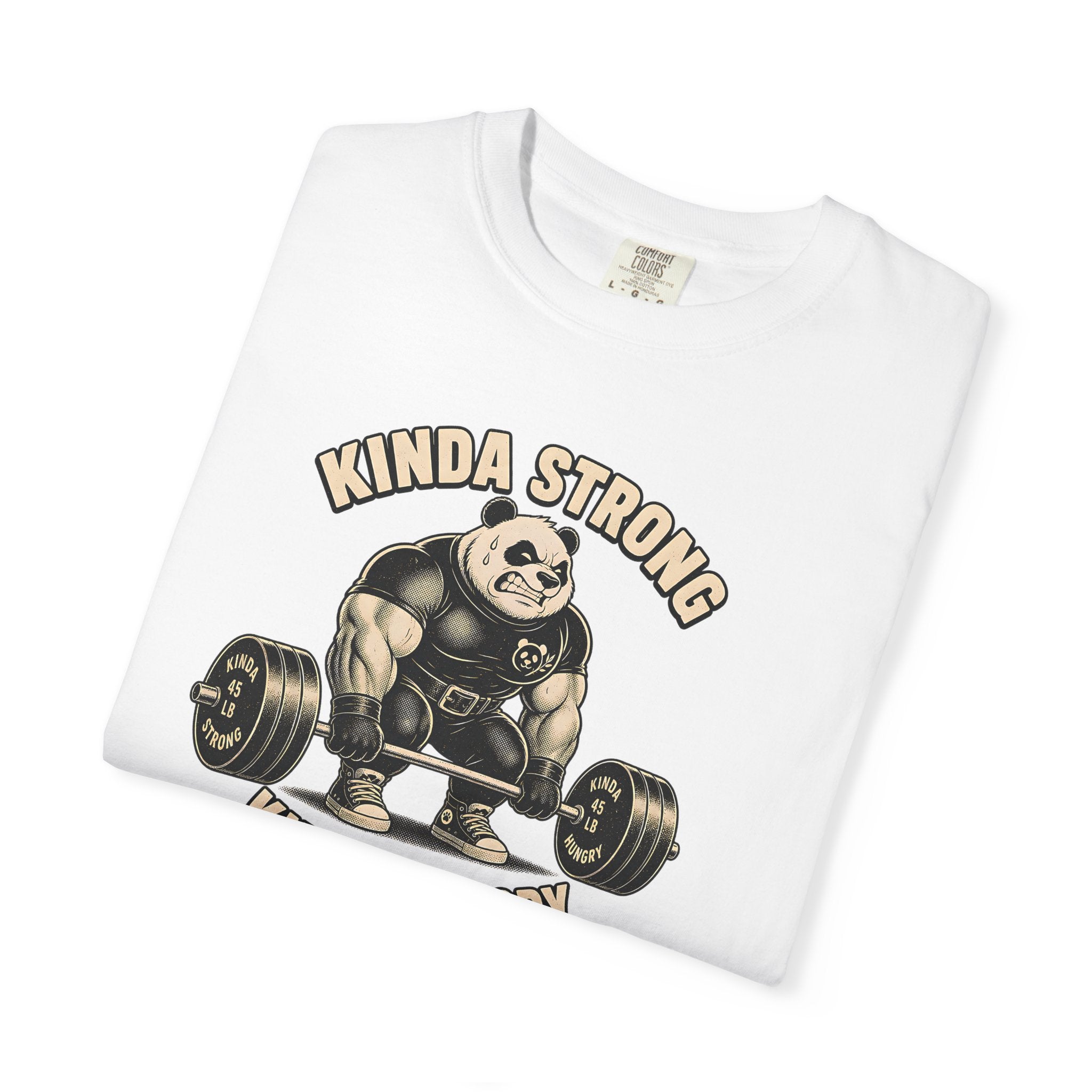 "Kinda Strong Kinda Hungry" Panda Weightlifting Gym Tee