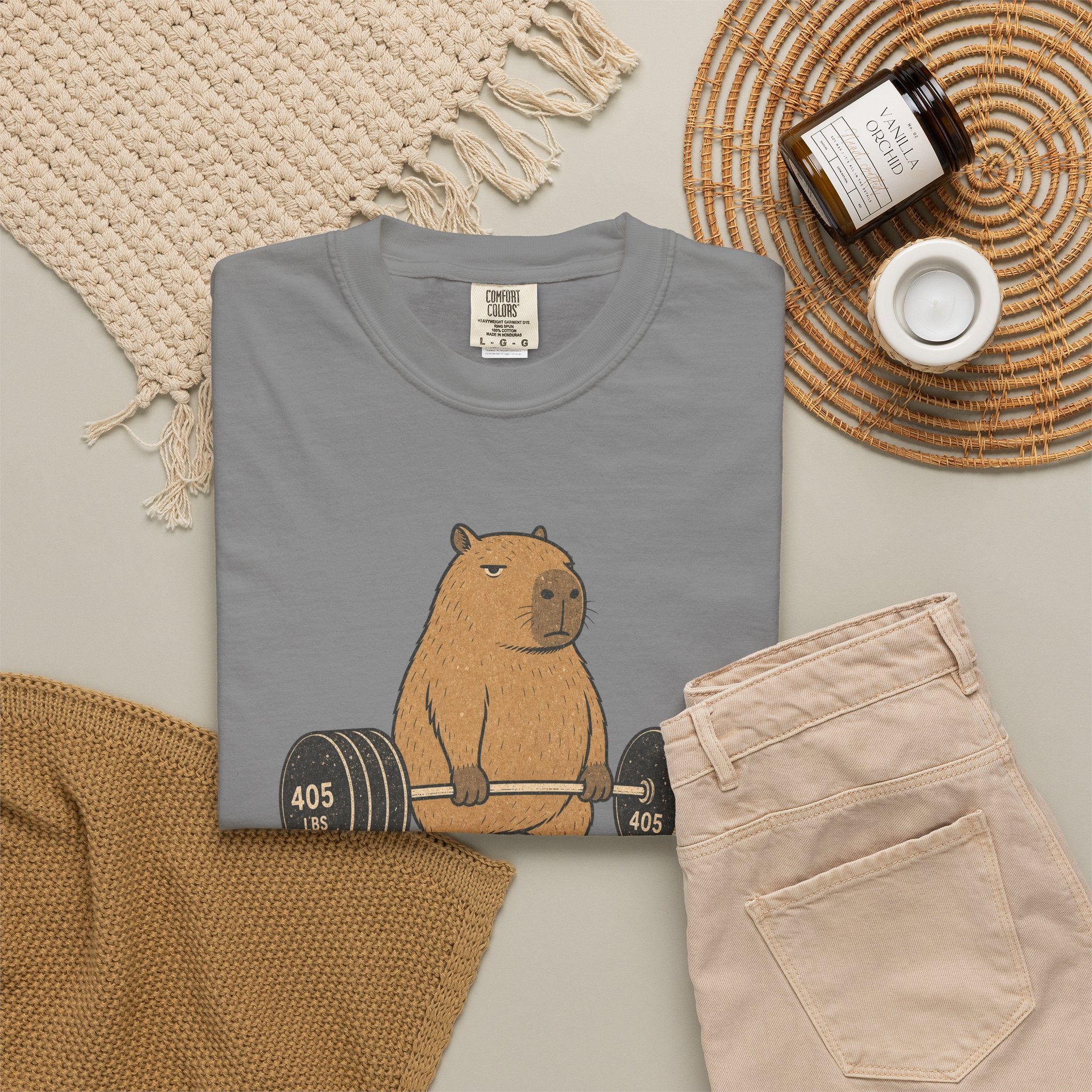 Bear Lifting Barbell T-Shirt — "Zero Days Off (Emotionally)" Gym Humor Tee