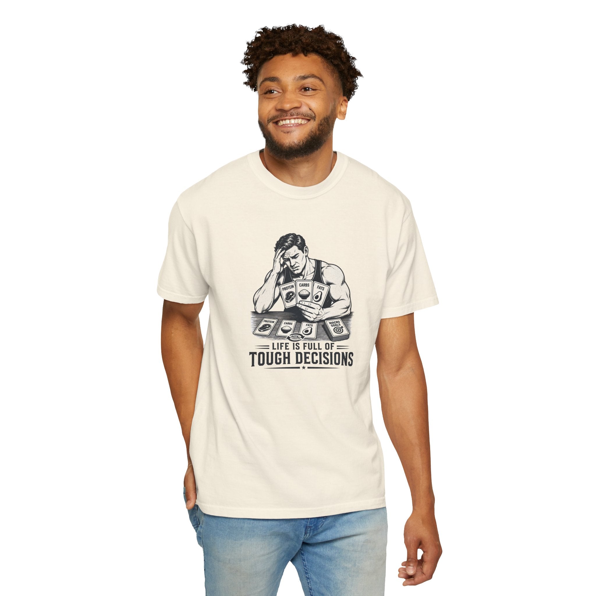 T-Shirt “Life Is Full of Tough Decisions” Funny Card-Player Graphic Tee