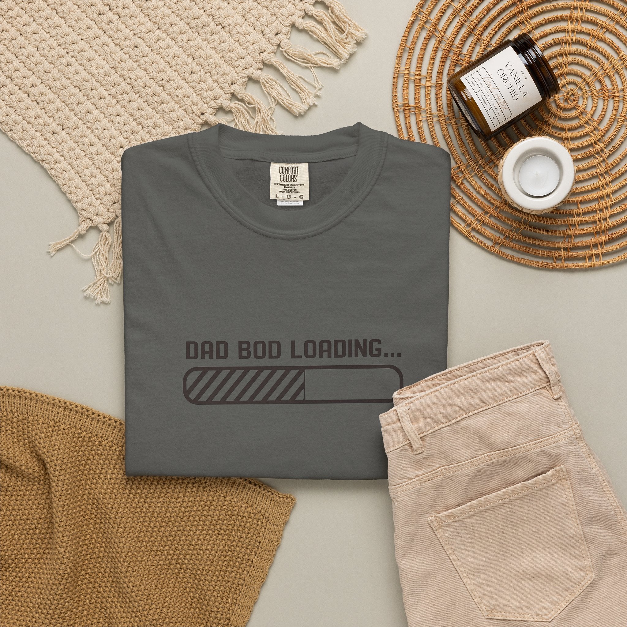 Dad Bod Loading T-Shirt — Funny Fatherhood Progress Bar Tee