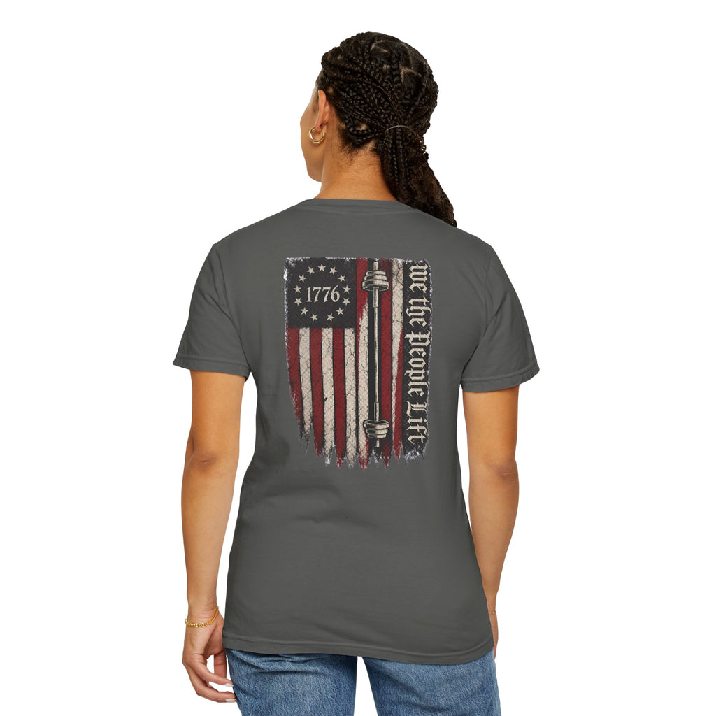 Patriotic "1776" Flag T-Shirt — We The People Back Graphic