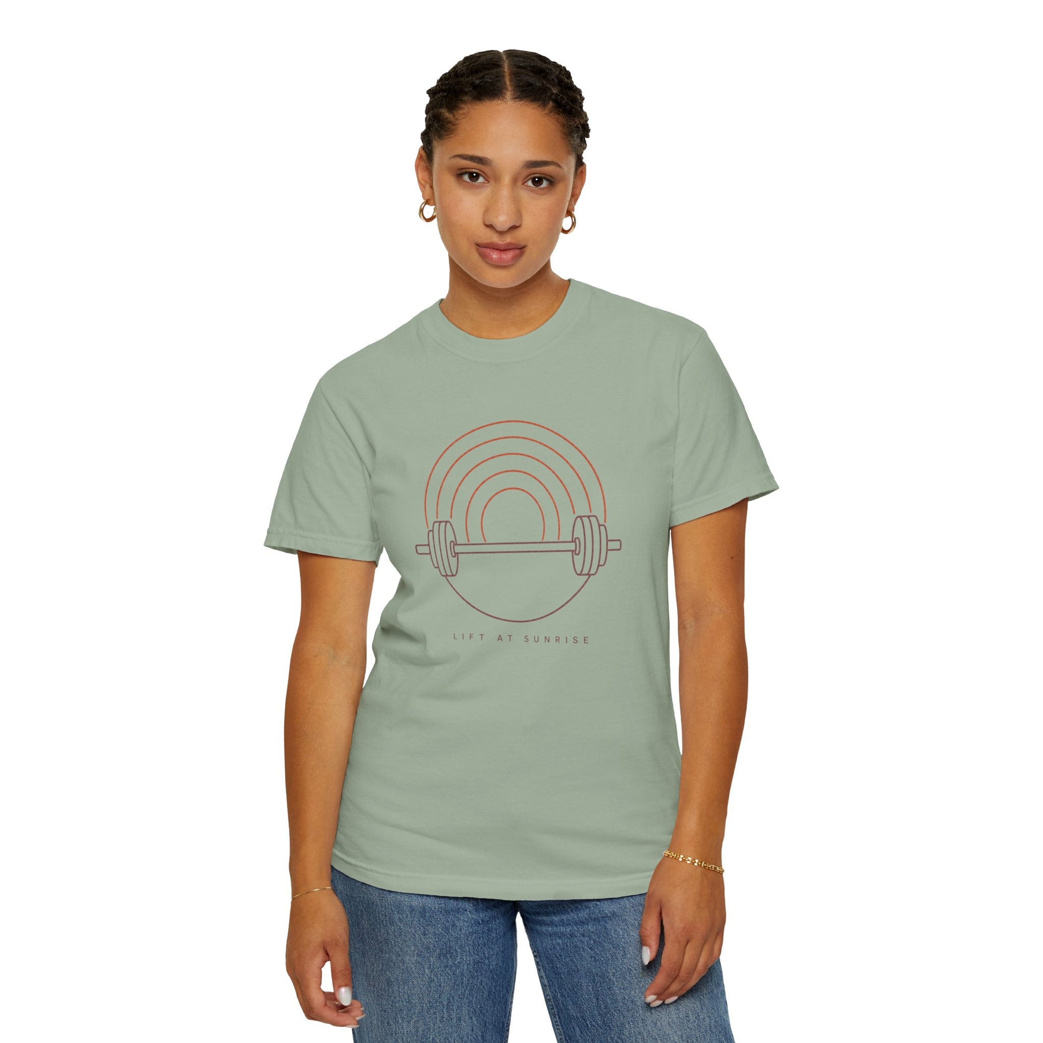 Fitness Rainbow T-Shirt — Live At Sunrise Barbell Graphic Tee