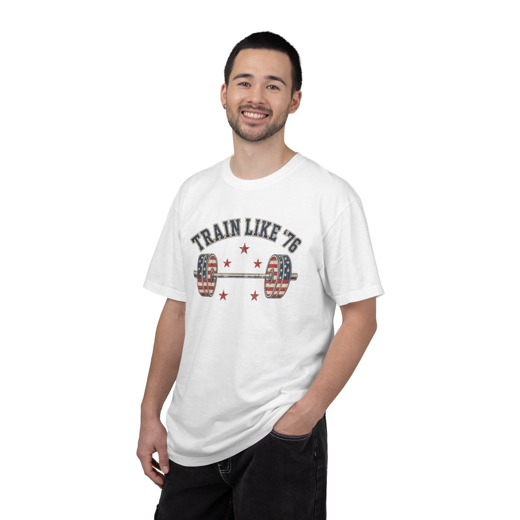 Patriotic 'Train Like '76' Weightlifting T-Shirt