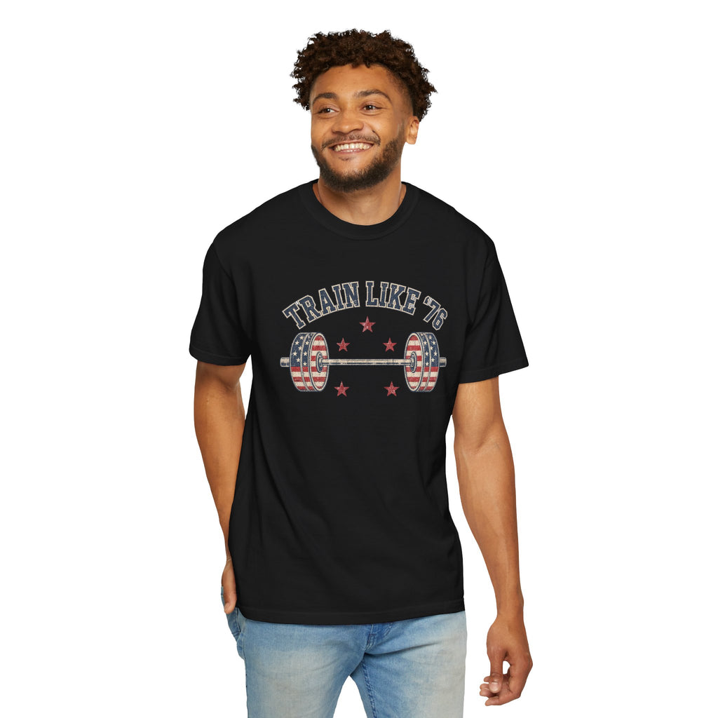 Patriotic 'Train Like '76' Weightlifting T-Shirt