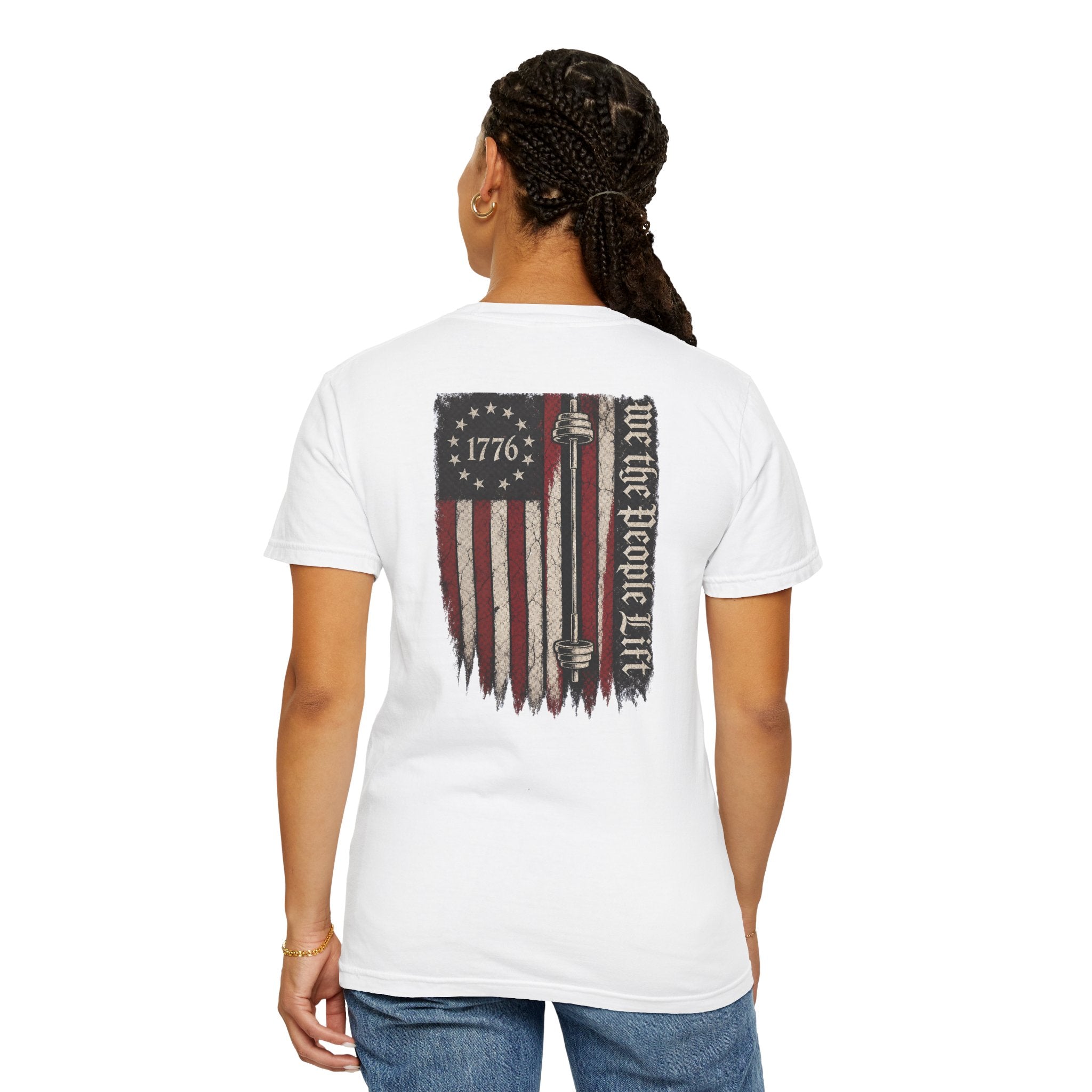 Patriotic "1776" Flag T-Shirt — We The People Back Graphic