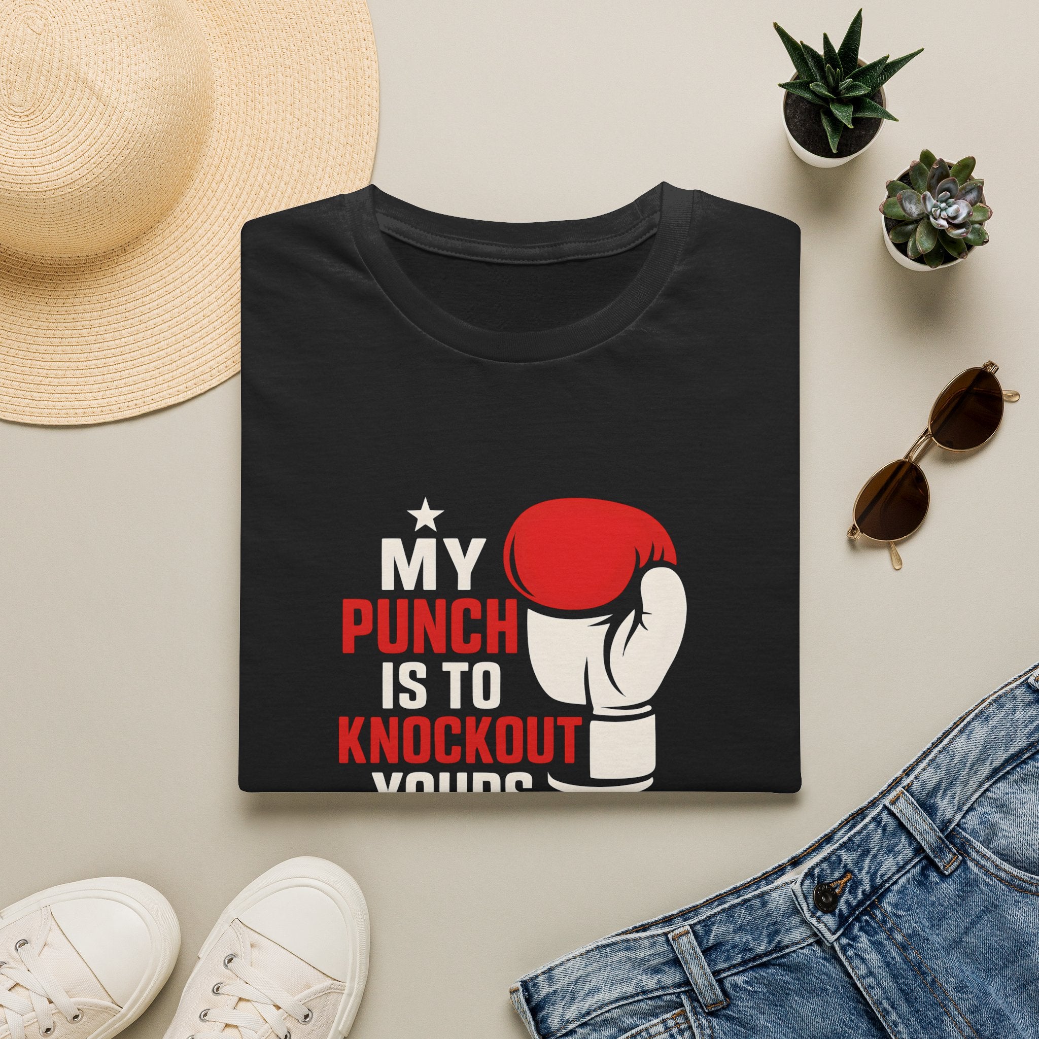 Knockout Punch Slogan T-Shirt