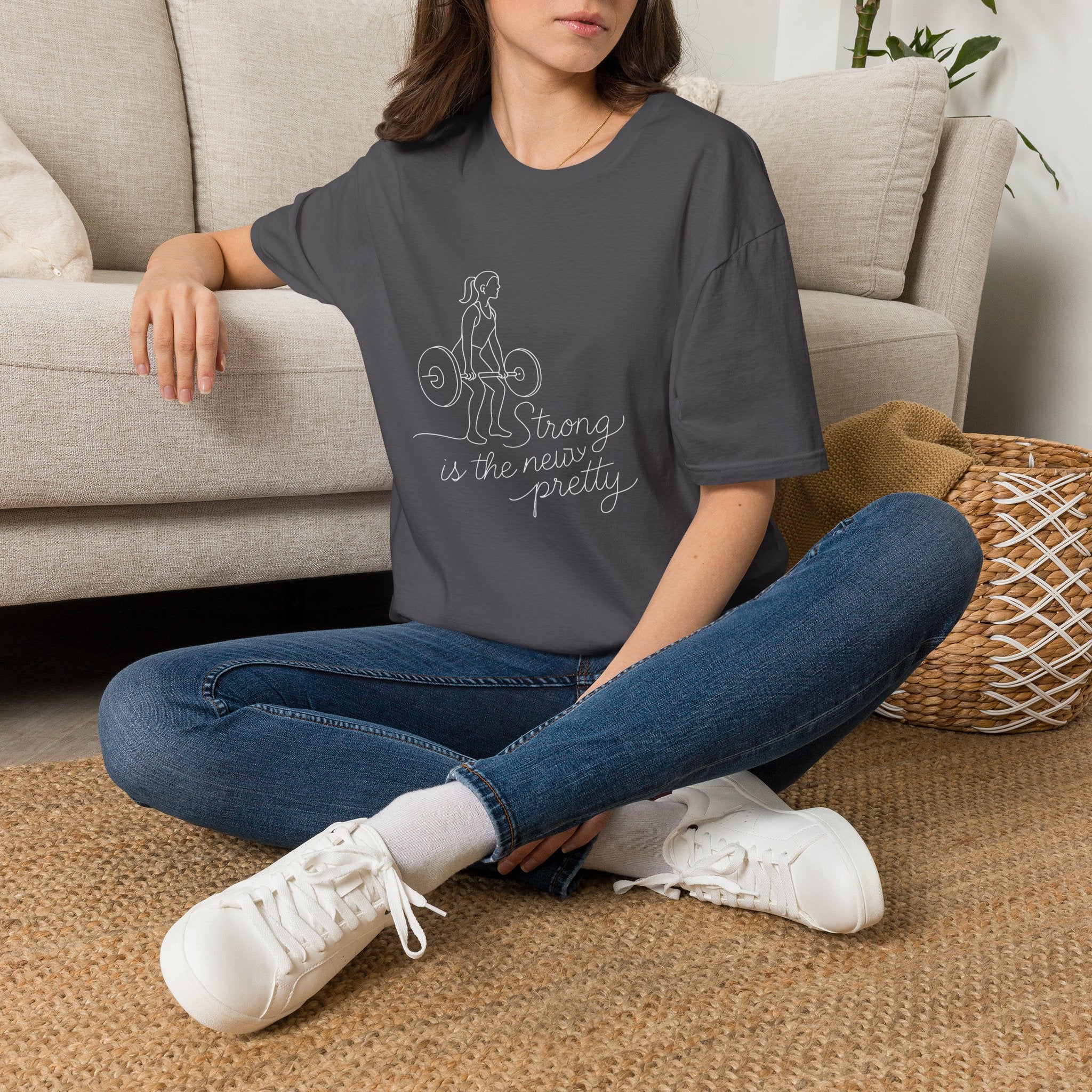 Girl lifting weights T-Shirt