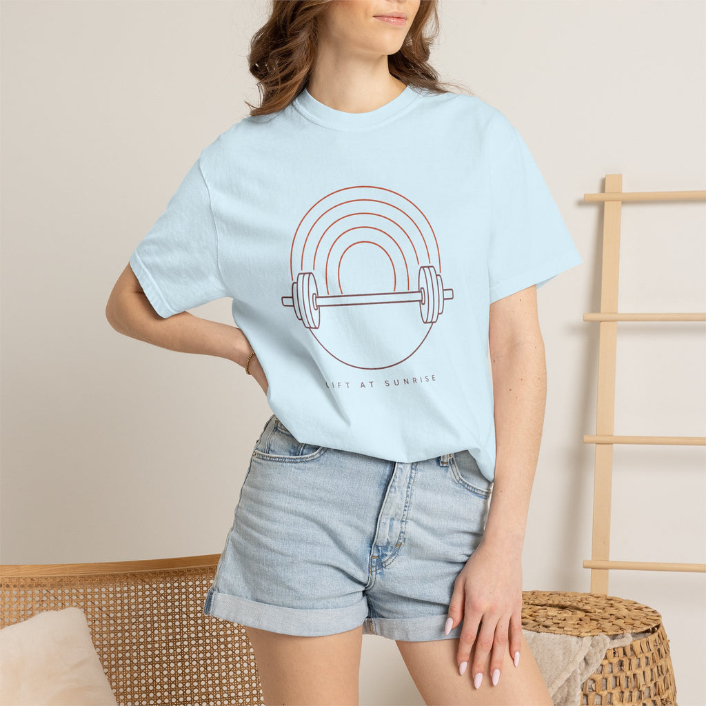 Fitness Rainbow T-Shirt — Live At Sunrise Barbell Graphic Tee