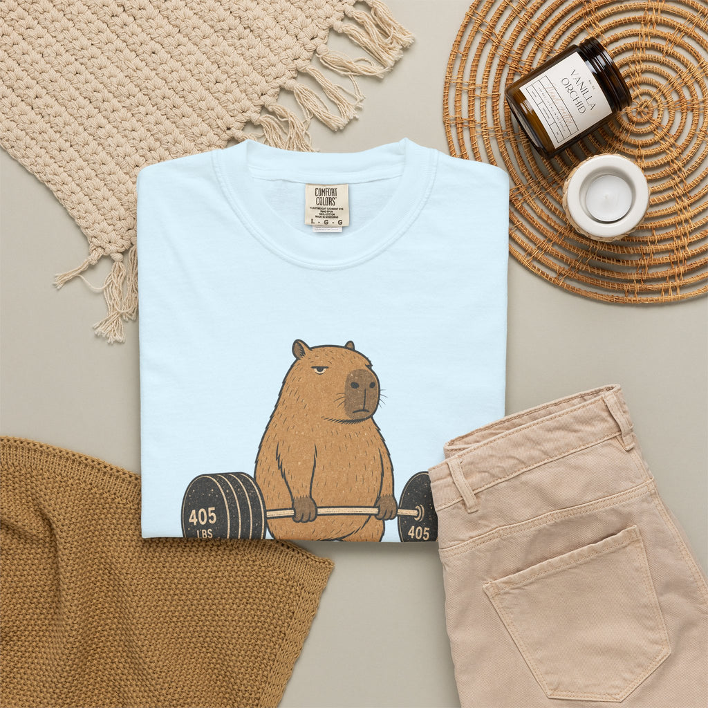 Bear Lifting Barbell T-Shirt — "Zero Days Off (Emotionally)" Gym Humor Tee