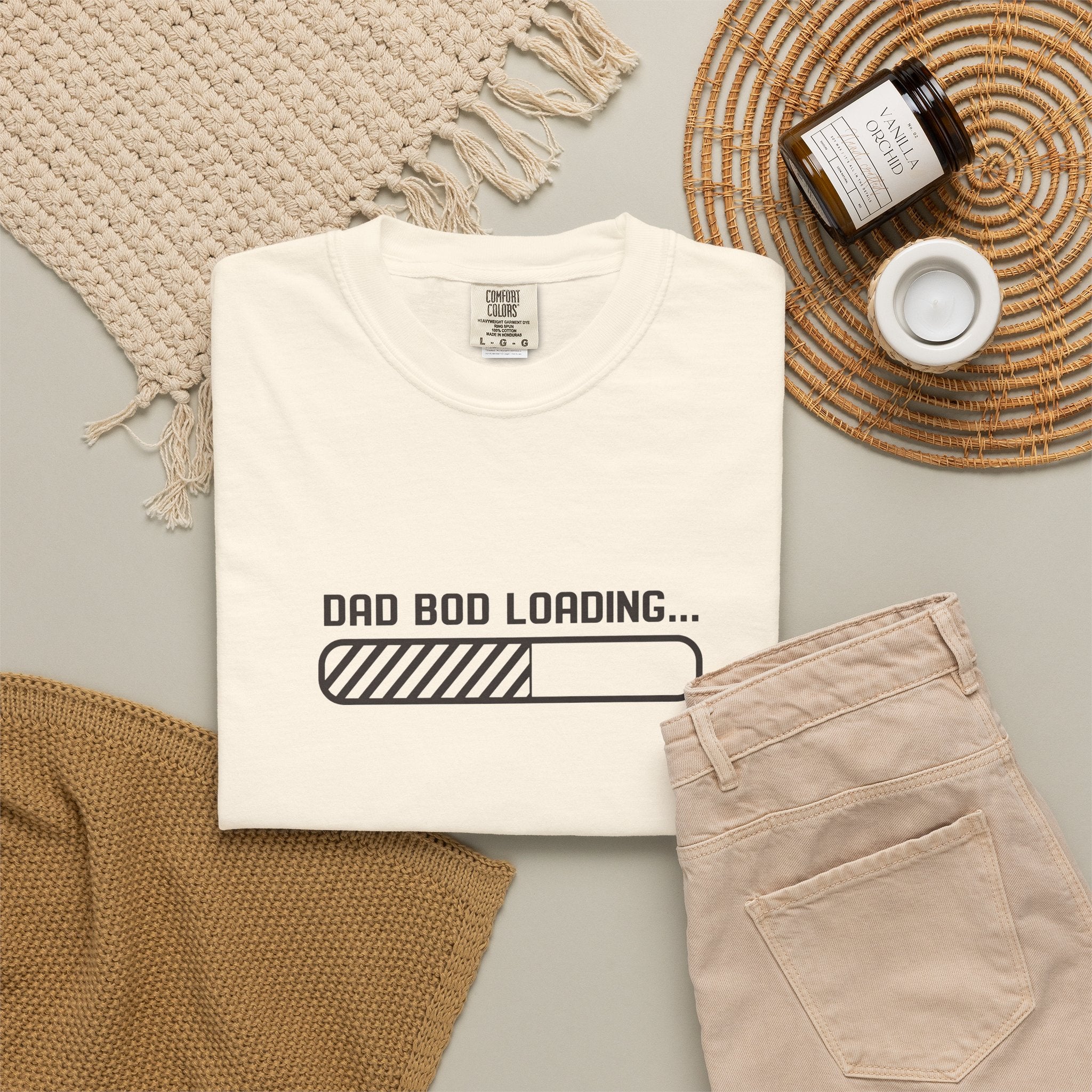 Dad Bod Loading T-Shirt — Funny Fatherhood Progress Bar Tee