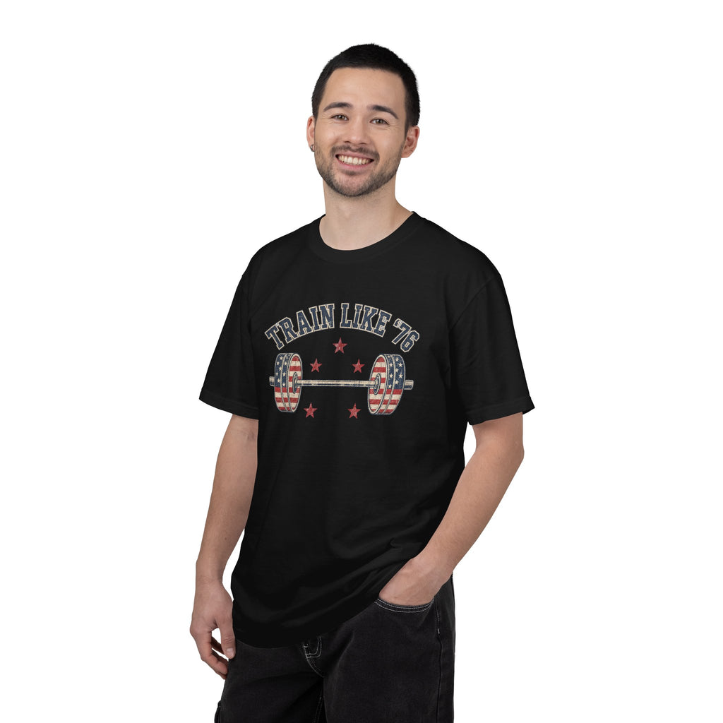 Patriotic 'Train Like '76' Weightlifting T-Shirt