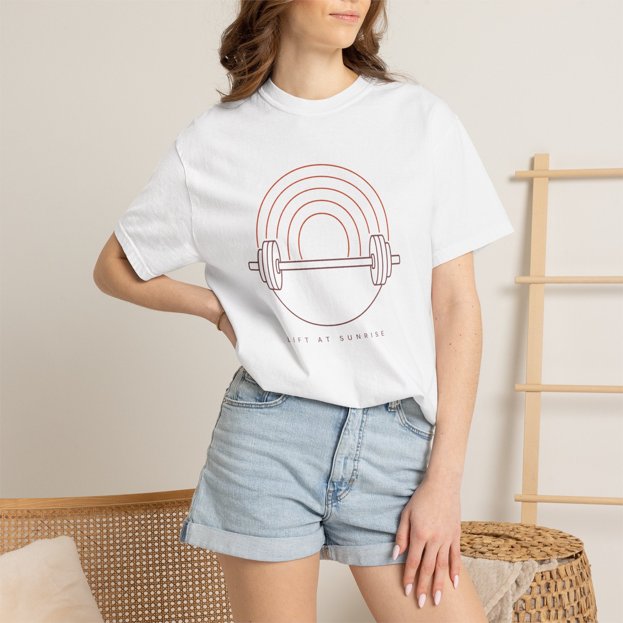 Fitness Rainbow T-Shirt — Live At Sunrise Barbell Graphic Tee