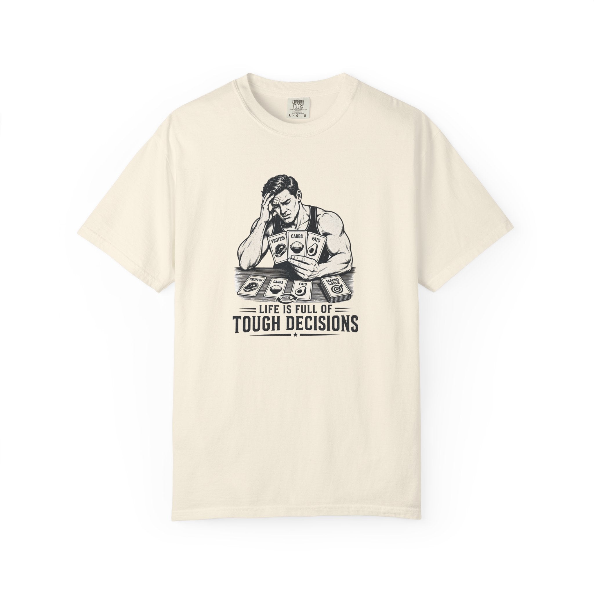 T-Shirt “Life Is Full of Tough Decisions” Funny Card-Player Graphic Tee