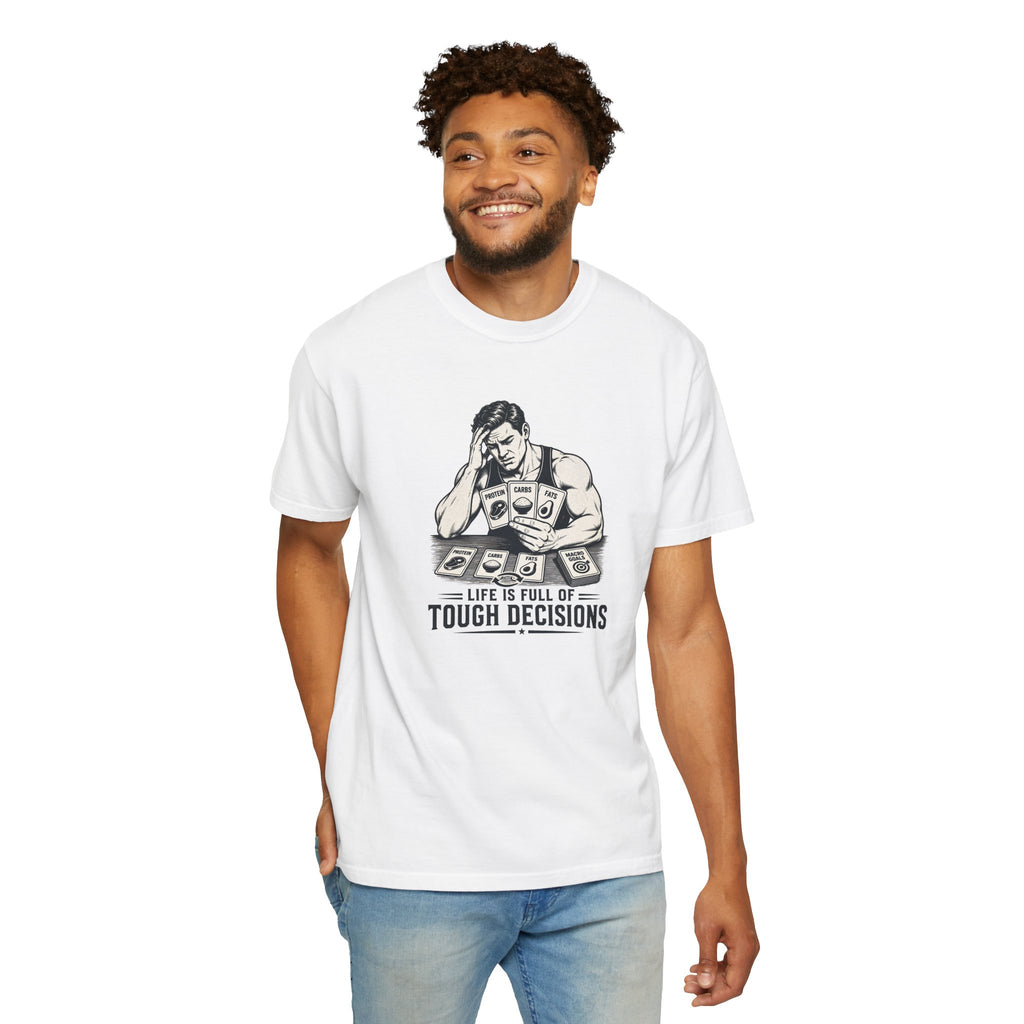 T-Shirt “Life Is Full of Tough Decisions” Funny Card-Player Graphic Tee