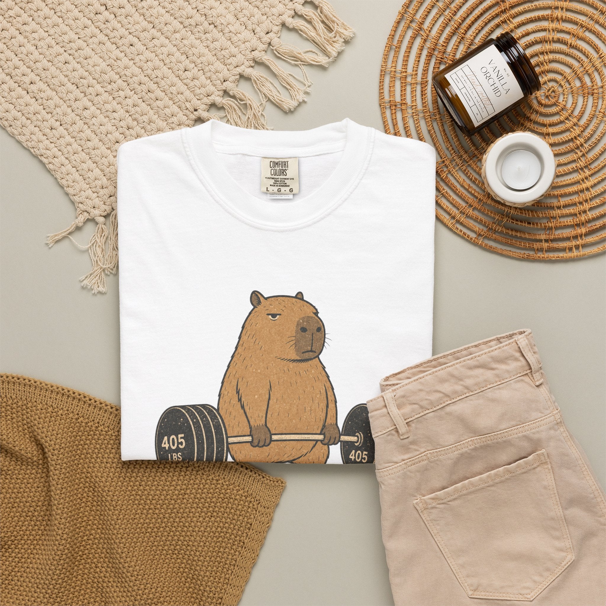 Bear Lifting Barbell T-Shirt — "Zero Days Off (Emotionally)" Gym Humor Tee