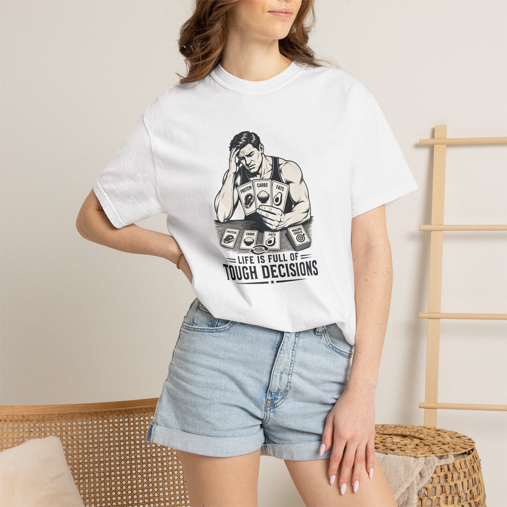 T-Shirt “Life Is Full of Tough Decisions” Funny Card-Player Graphic Tee