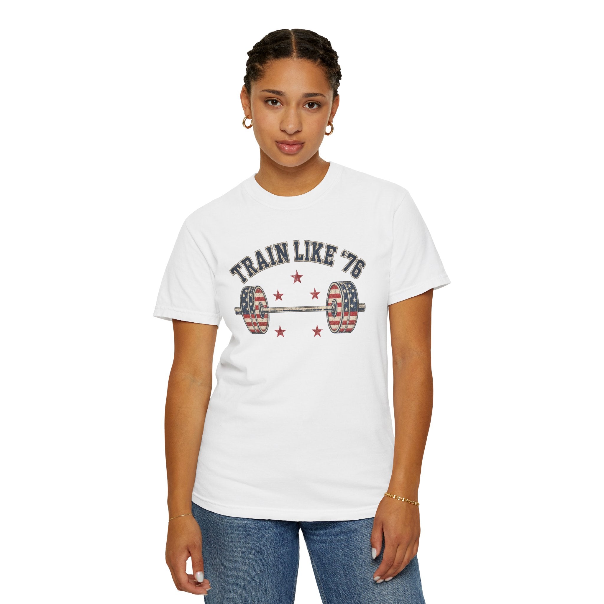 Patriotic 'Train Like '76' Weightlifting T-Shirt