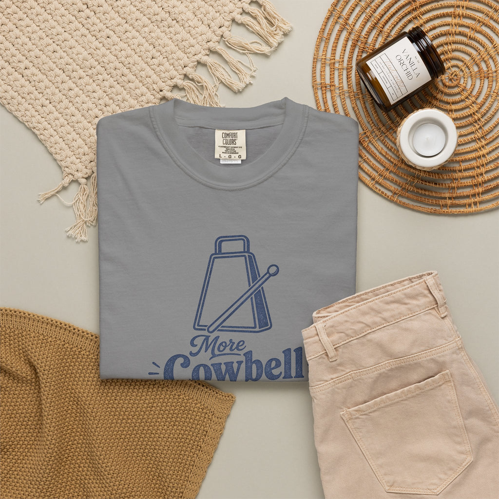 Cowbell Graphic T-Shirt — “More Cowbell, More Reps” Fitness Tee
