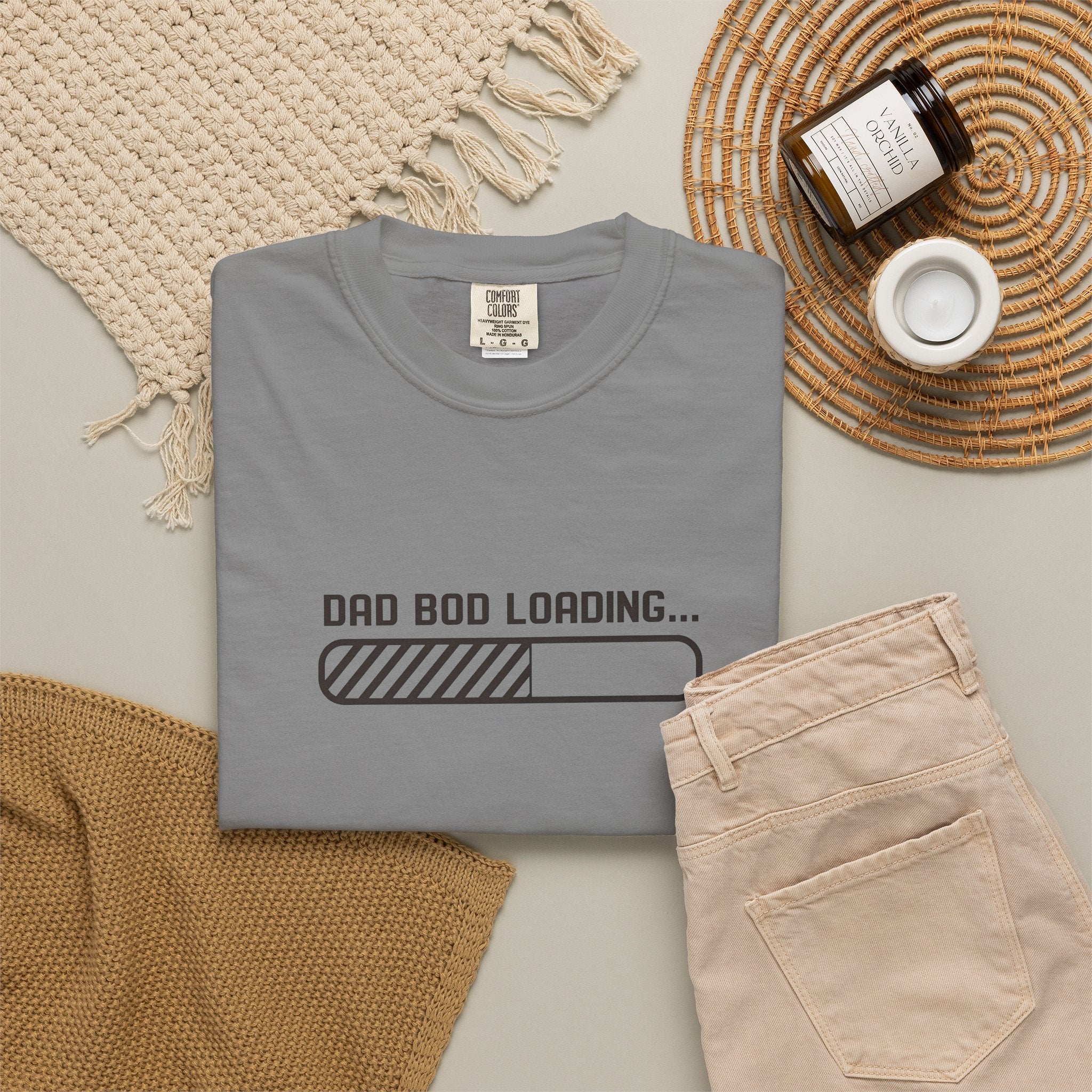 Dad Bod Loading T-Shirt — Funny Fatherhood Progress Bar Tee