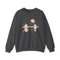 Dumbbell Floral Sweatshirt — Weightlifting Floral Crewneck for Fitness Lovers