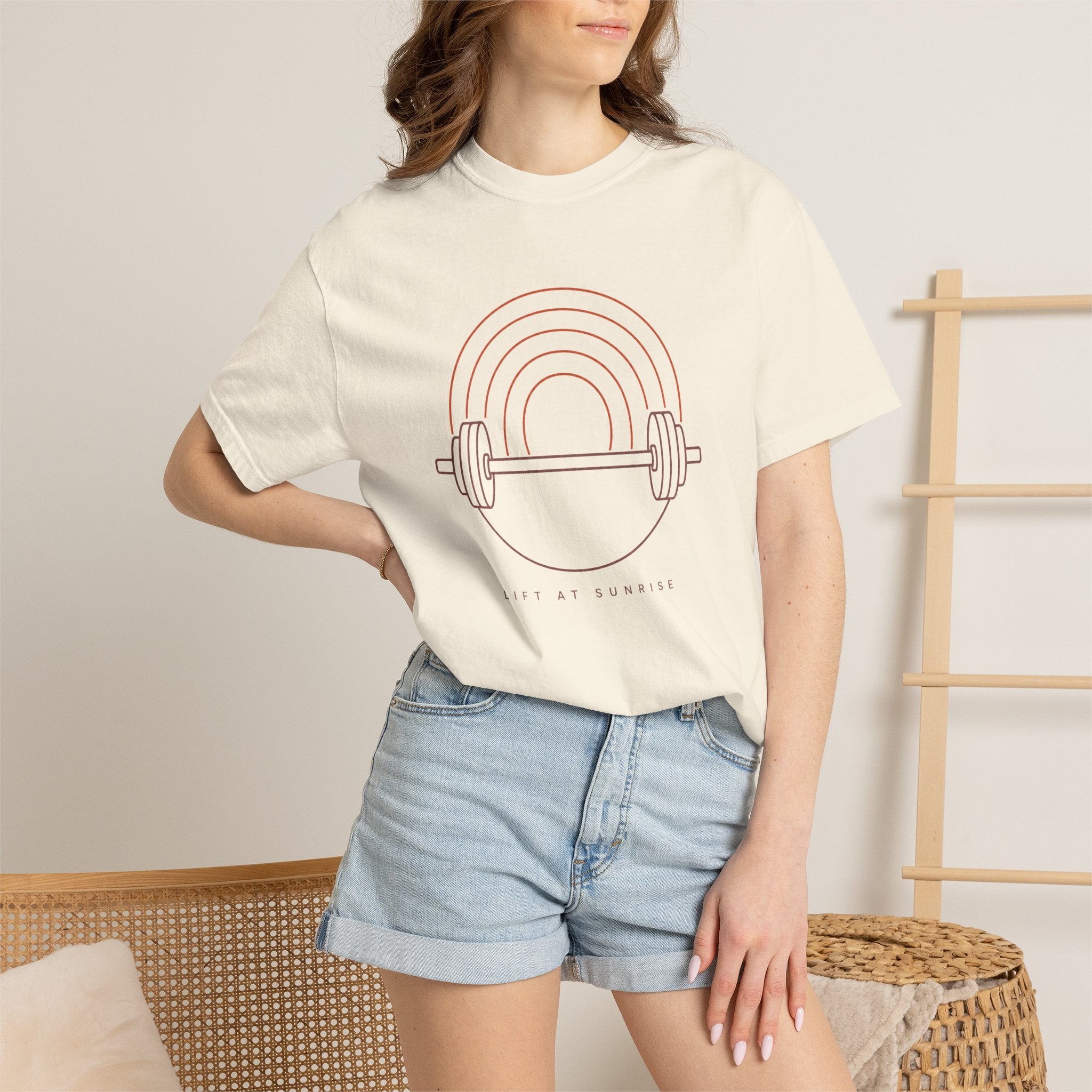 Fitness Rainbow T-Shirt — Live At Sunrise Barbell Graphic Tee