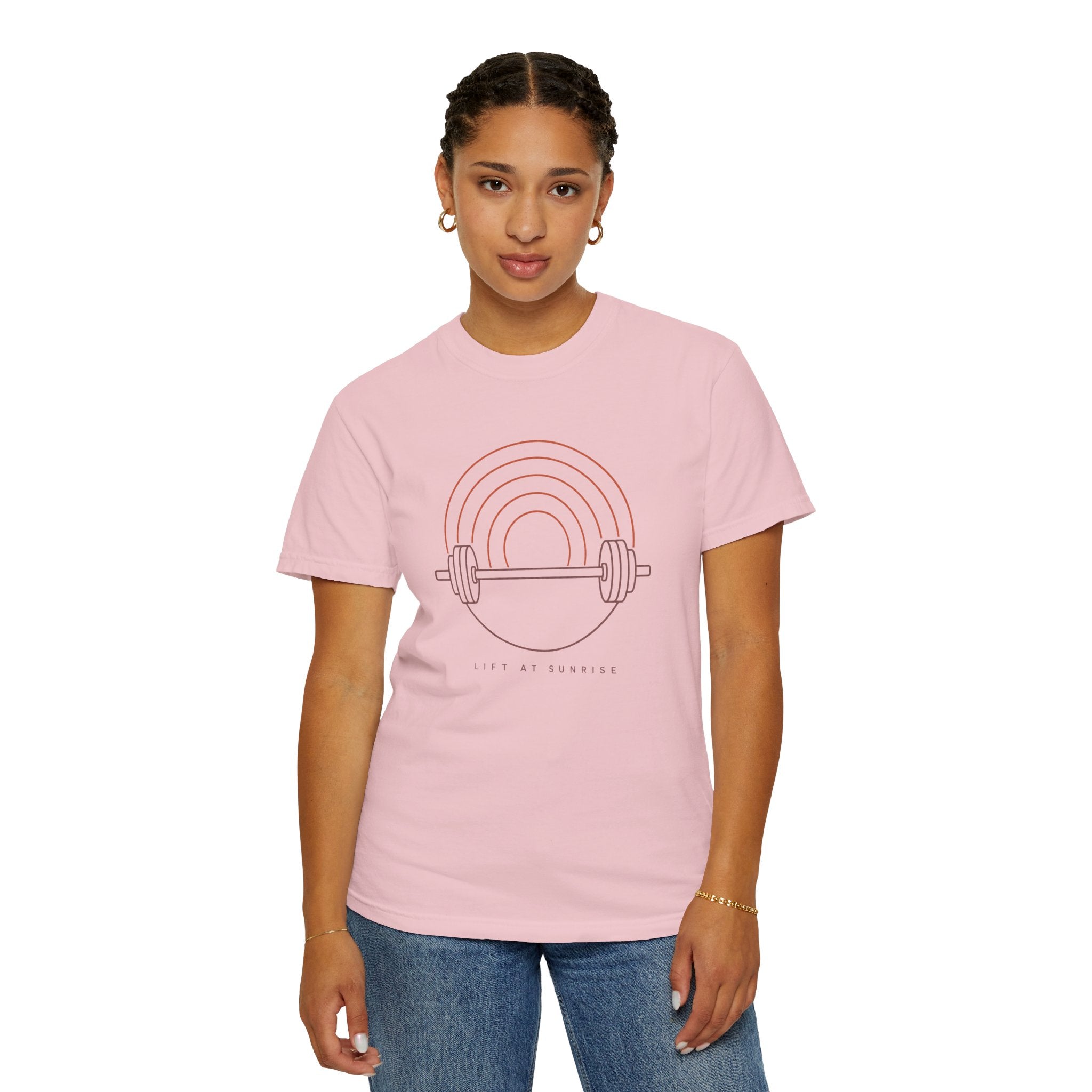Fitness Rainbow T-Shirt — Live At Sunrise Barbell Graphic Tee