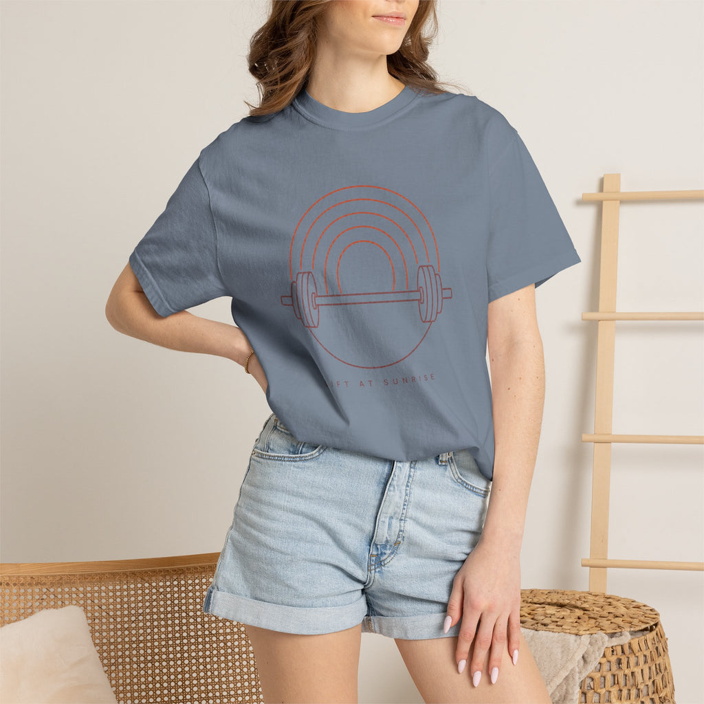 Fitness Rainbow T-Shirt — Live At Sunrise Barbell Graphic Tee