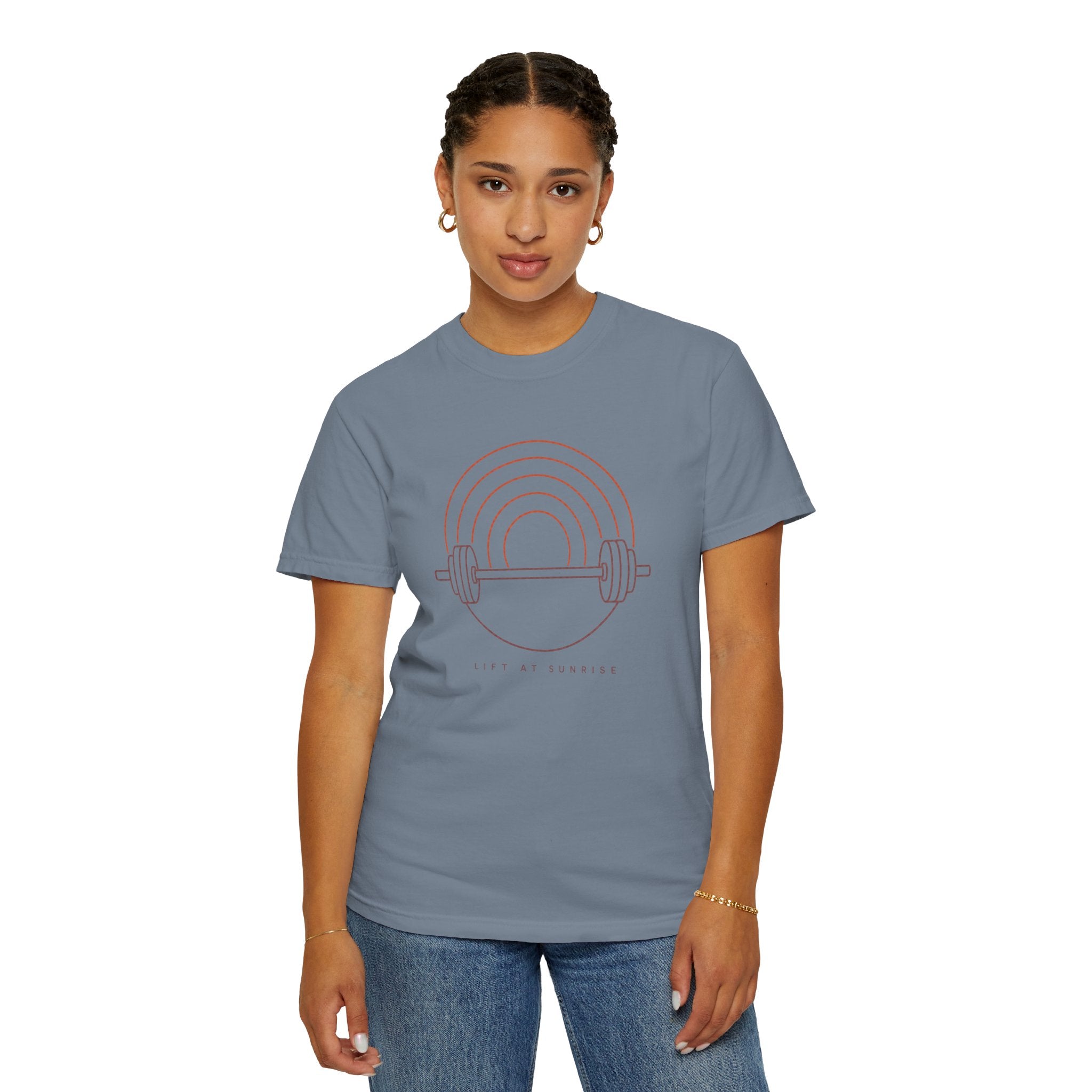 Fitness Rainbow T-Shirt — Live At Sunrise Barbell Graphic Tee