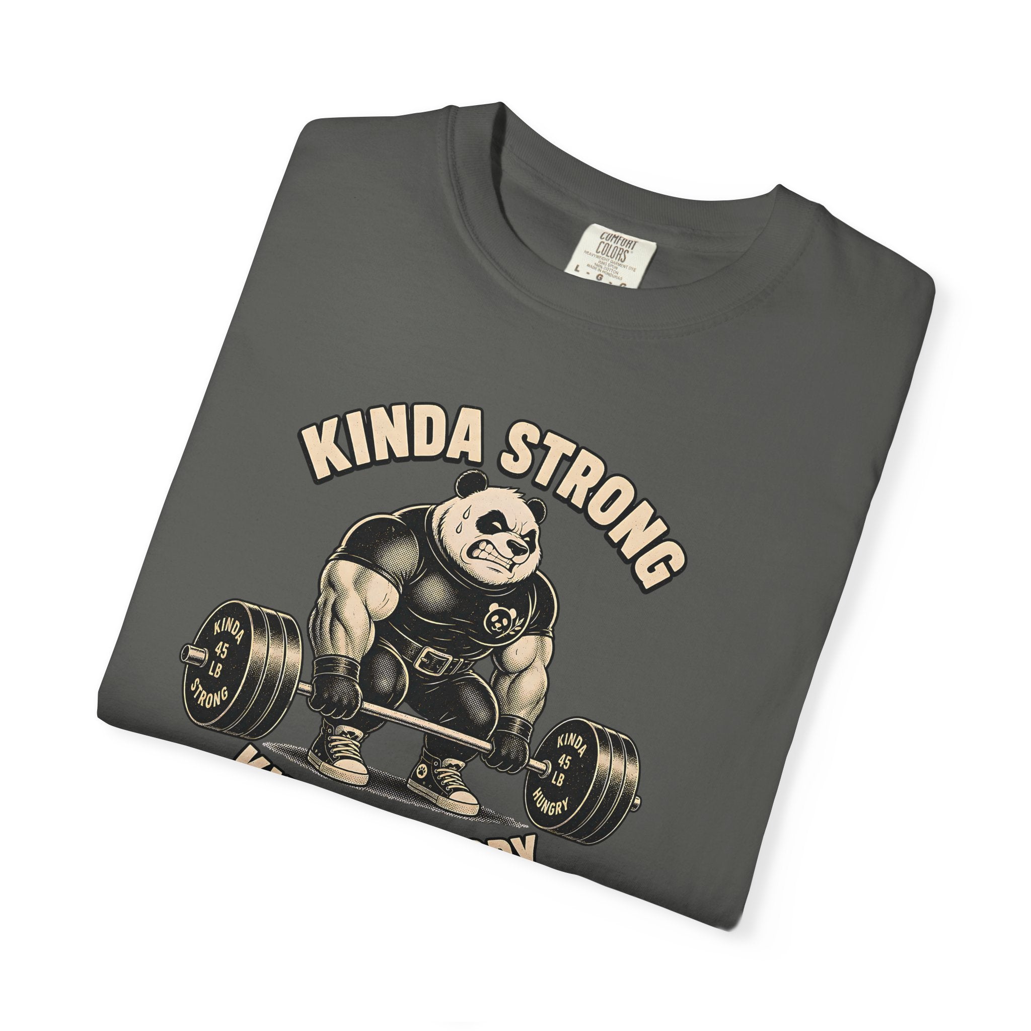 "Kinda Strong Kinda Hungry" Panda Weightlifting Gym Tee