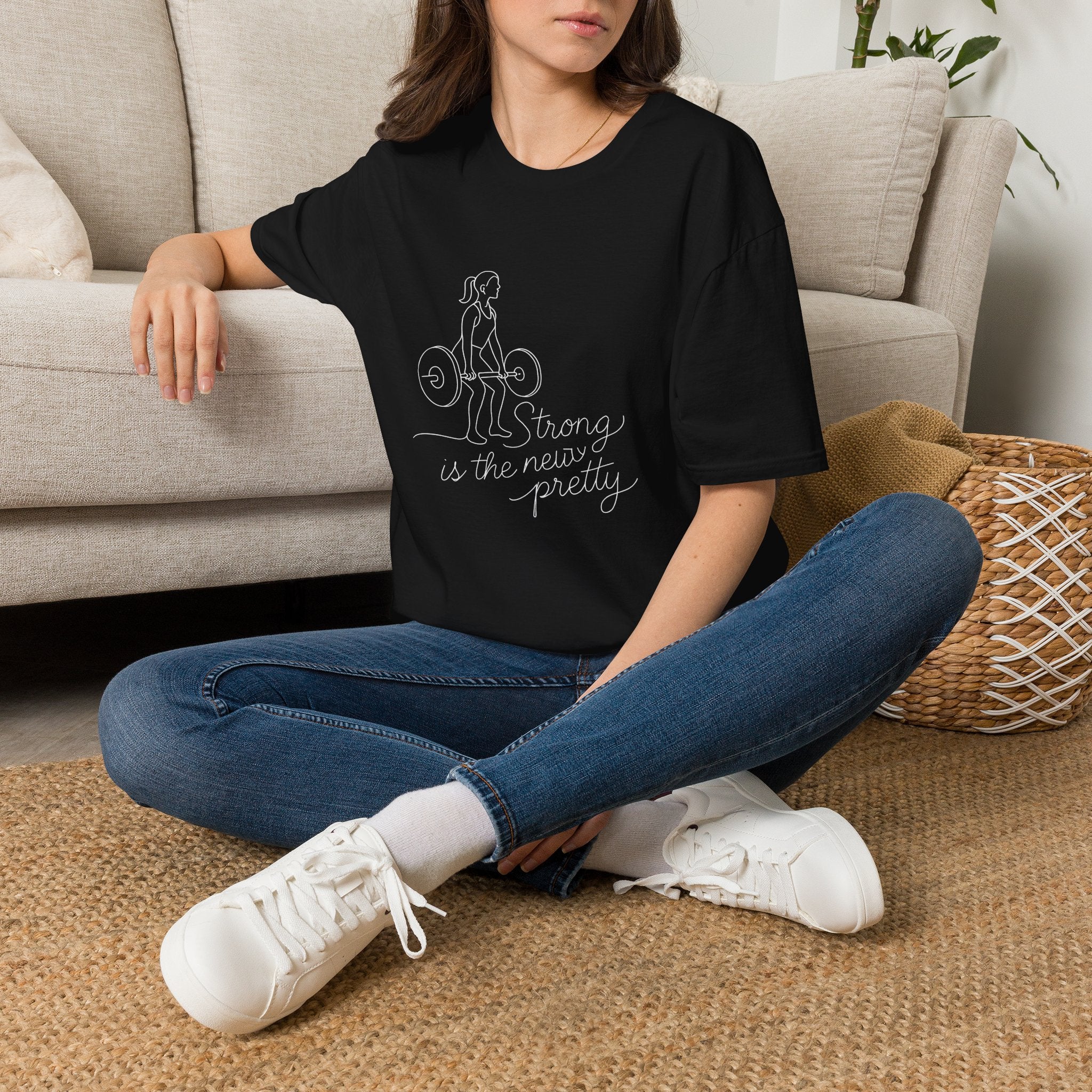 Girl lifting weights T-Shirt