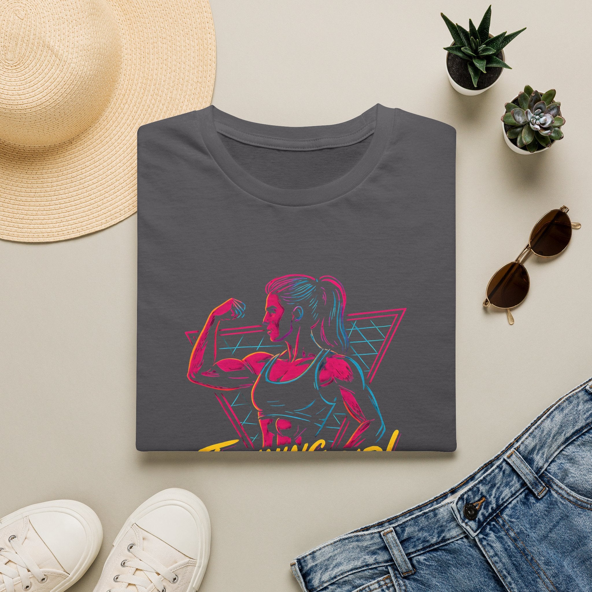 Neon Female Bodybuilder T-Shirt