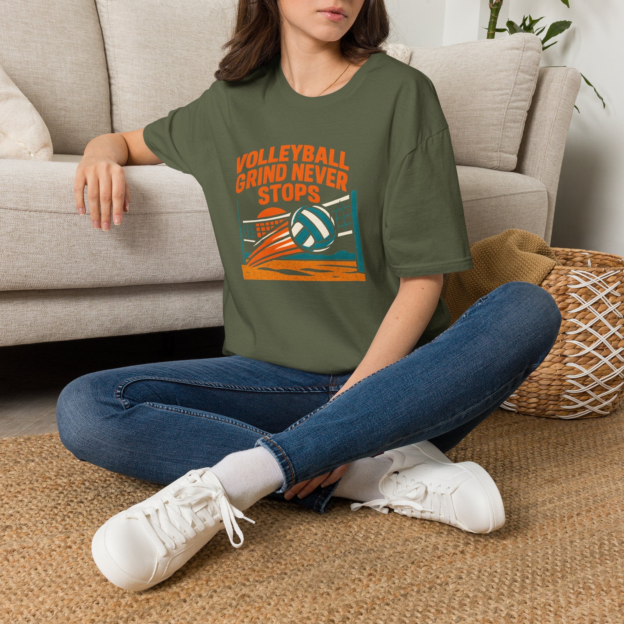 Volleyball Grind Never Stops T-Shirt