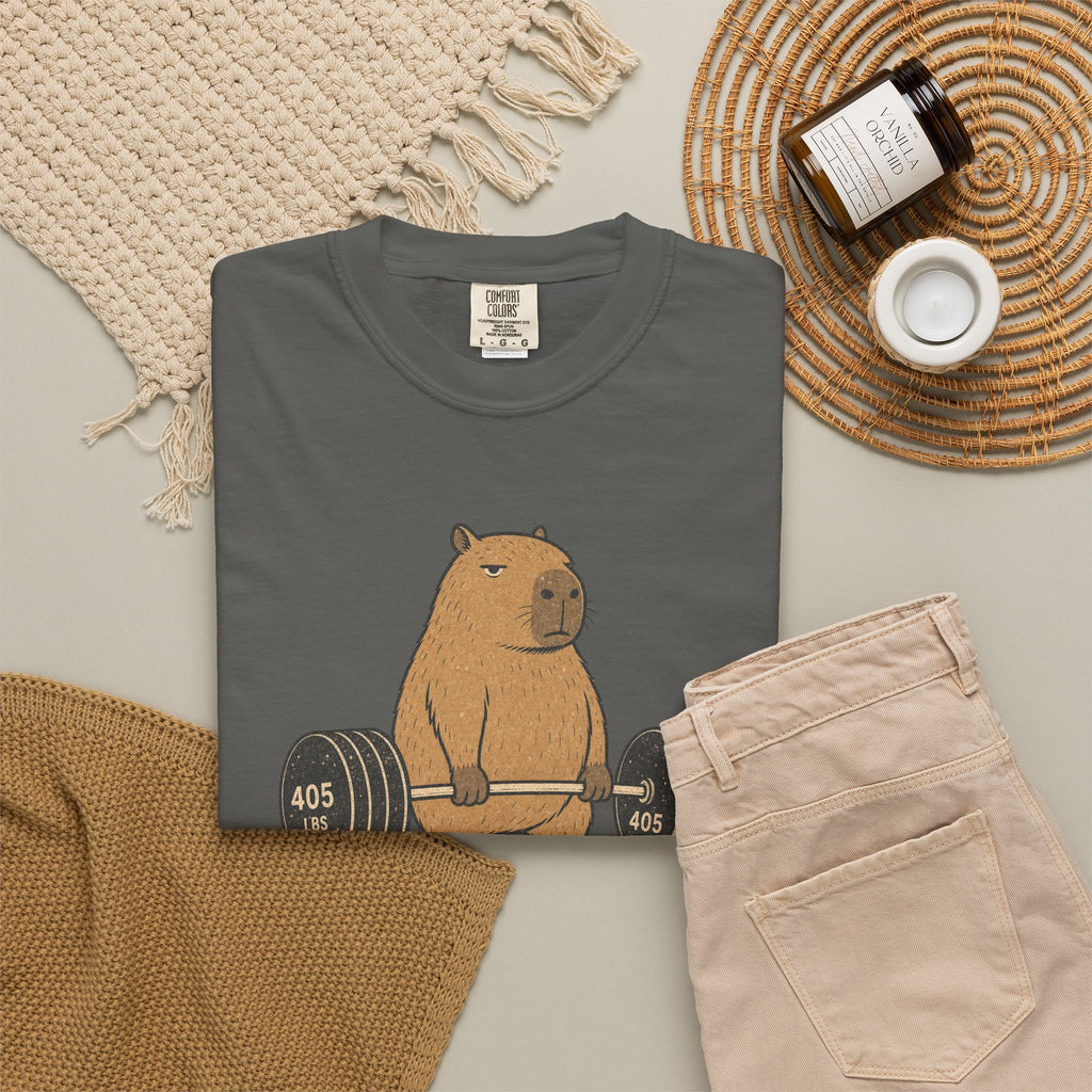 Bear Lifting Barbell T-Shirt — "Zero Days Off (Emotionally)" Gym Humor Tee