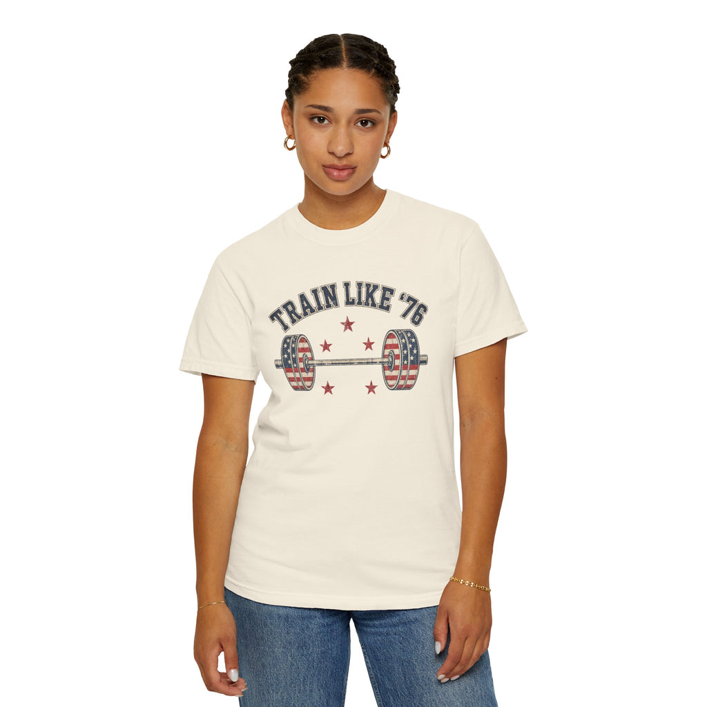 Patriotic 'Train Like '76' Weightlifting T-Shirt