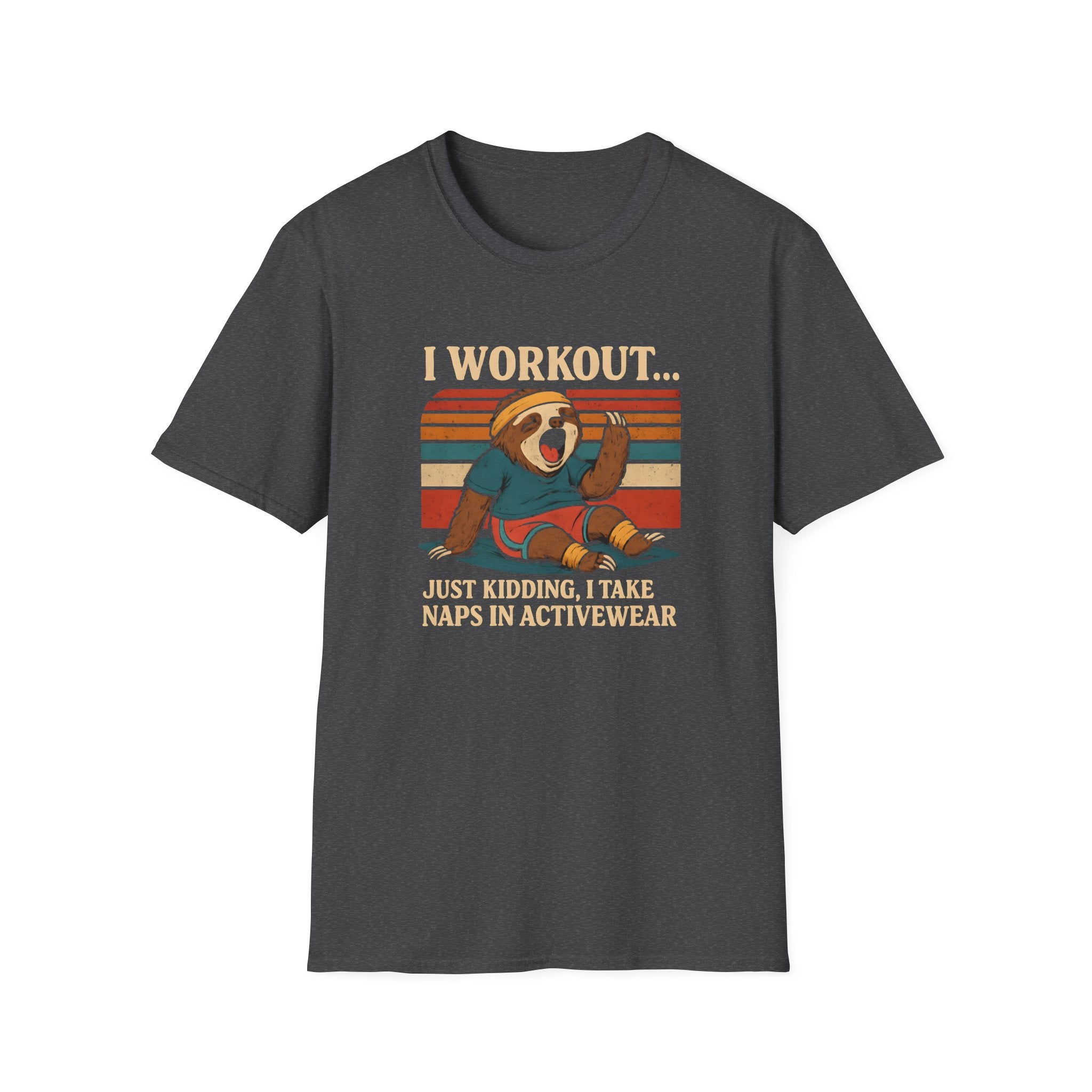 Napping Bear in Activewear T-Shirt