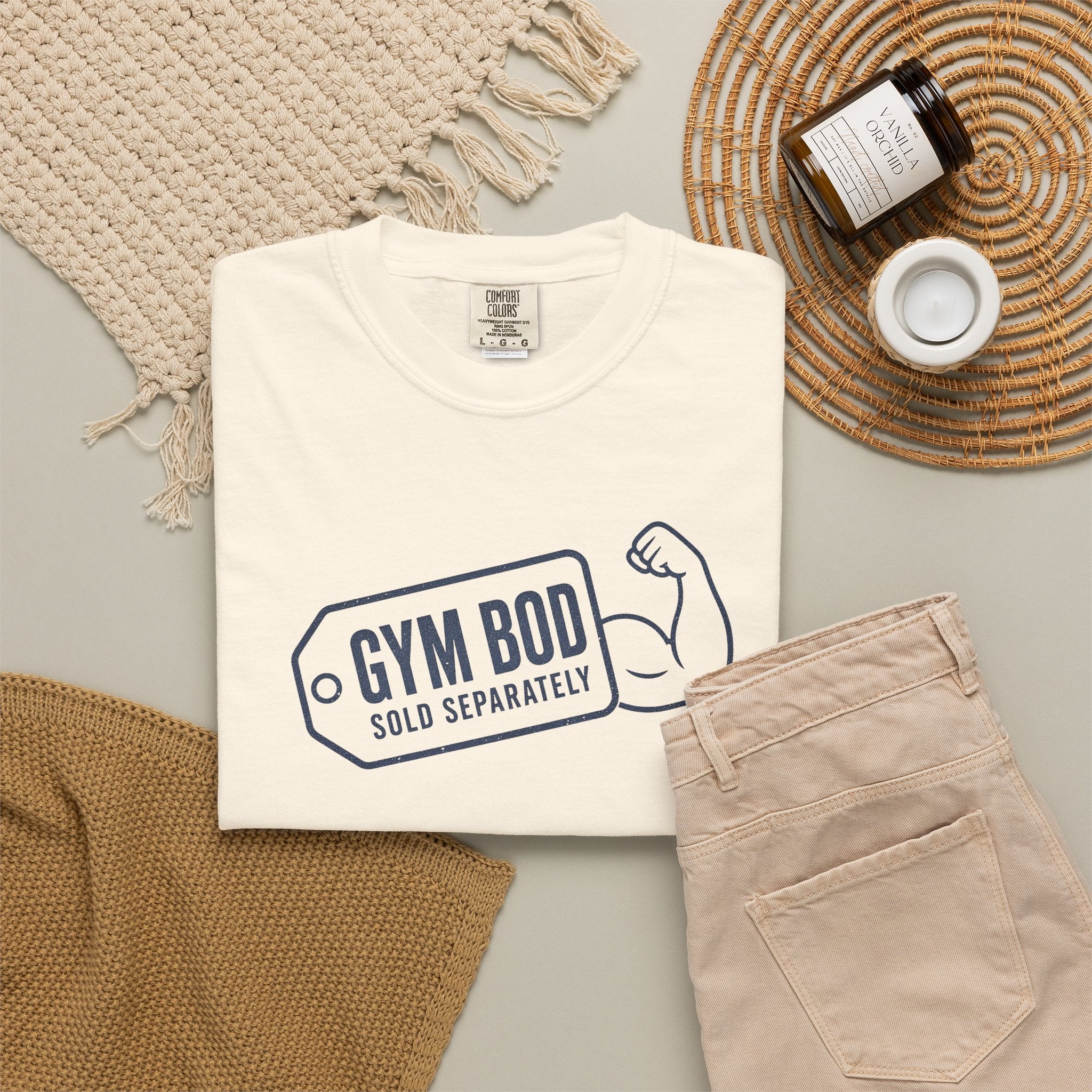 Gym Bod T-Shirt — "Gym Bod Sold Separately" Fitness Tee