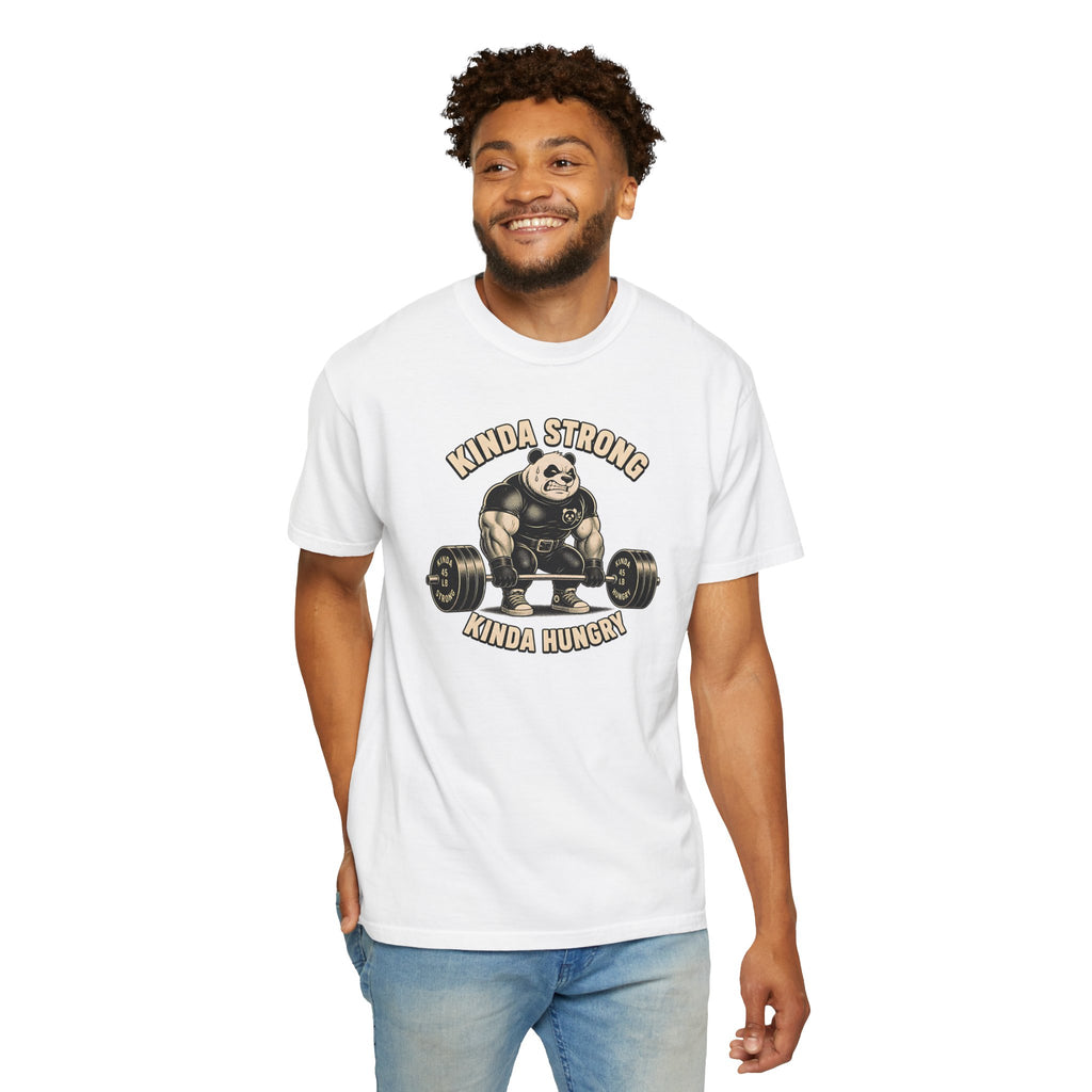 "Kinda Strong Kinda Hungry" Panda Weightlifting Gym Tee