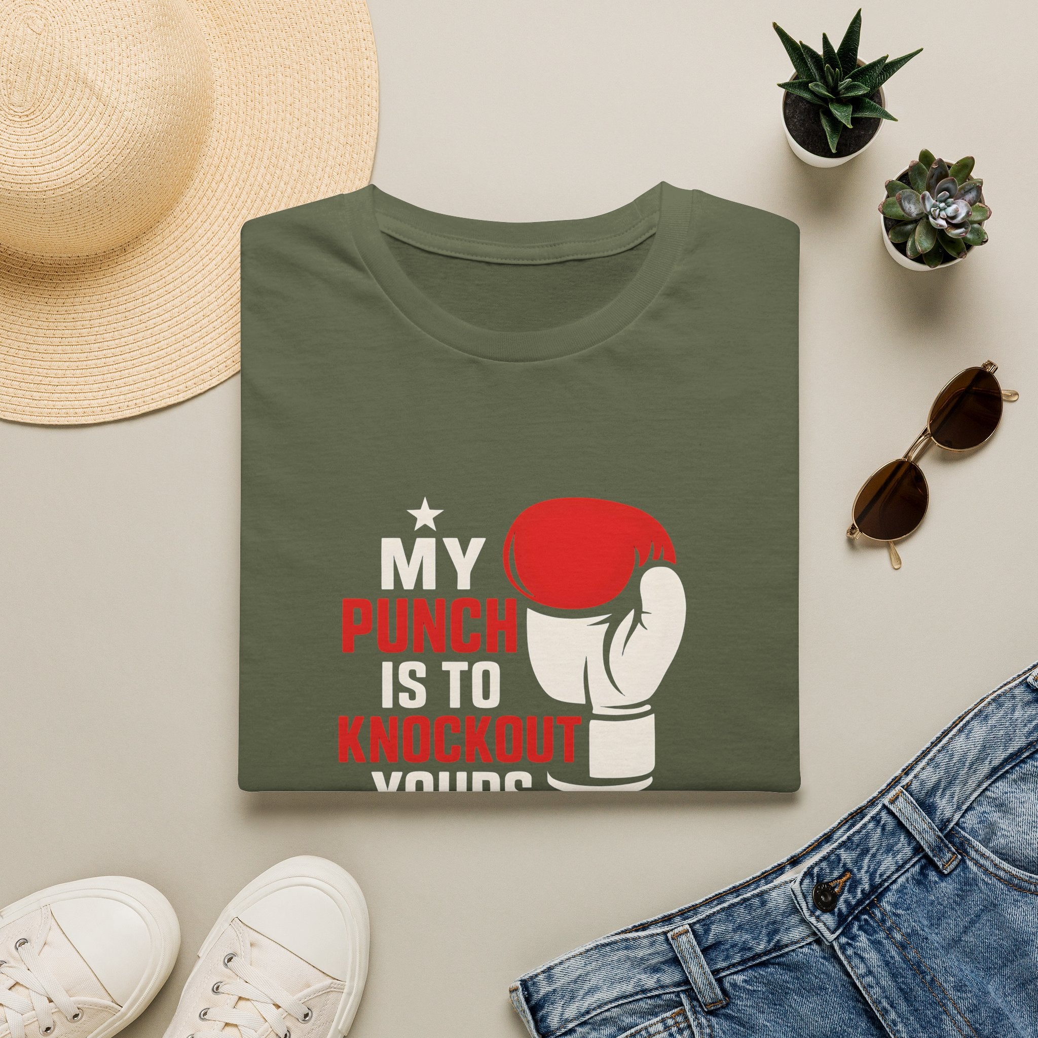 Knockout Punch Slogan T-Shirt
