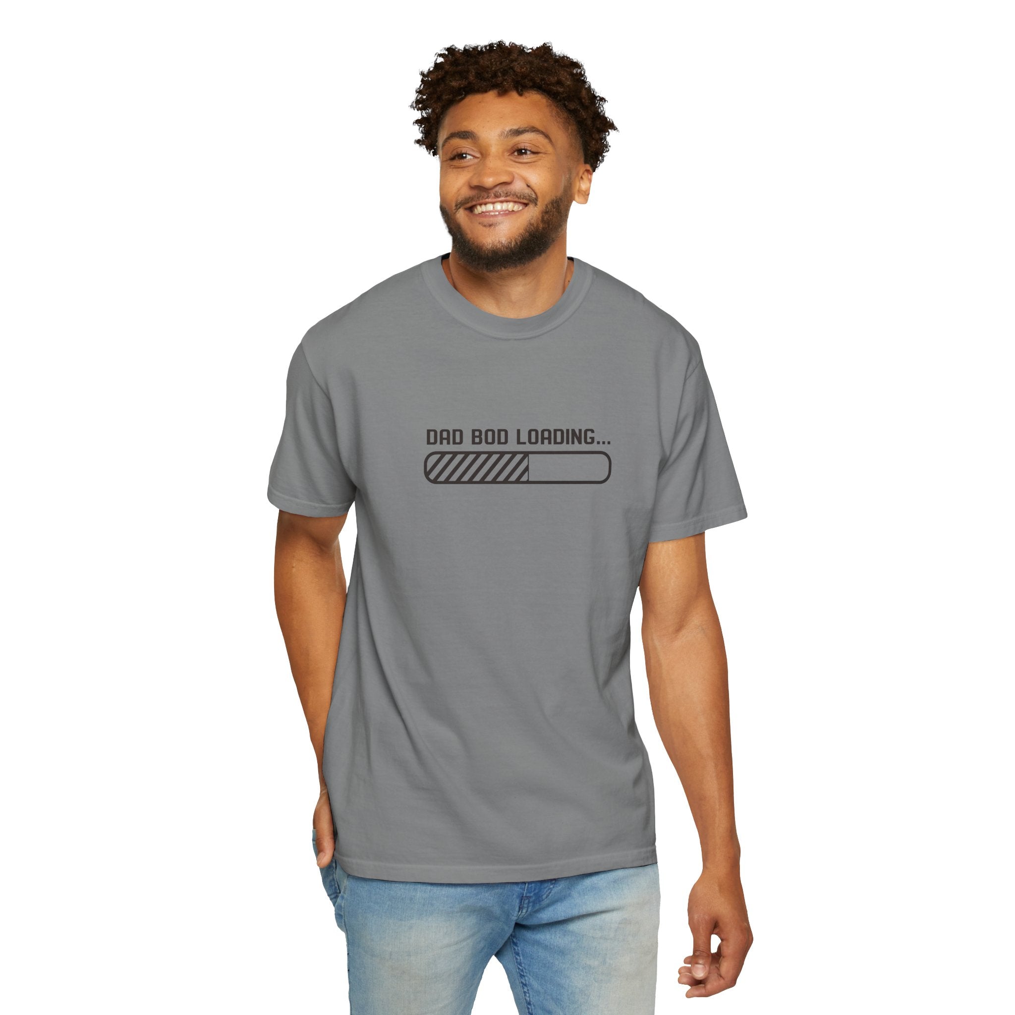 Dad Bod Loading T-Shirt — Funny Fatherhood Progress Bar Tee