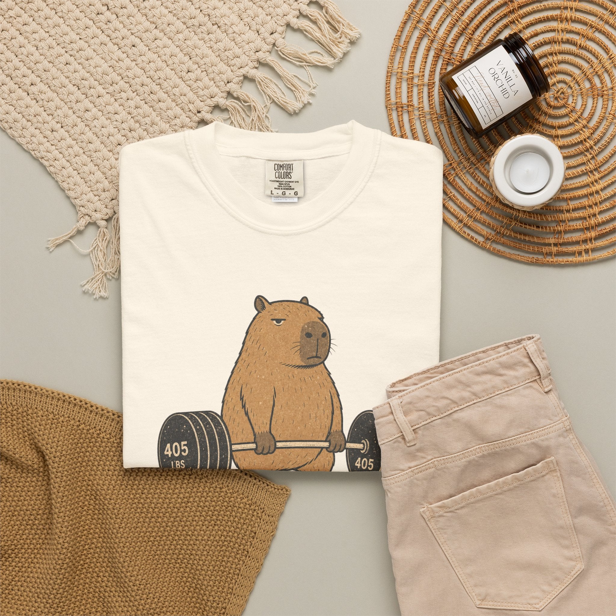 Bear Lifting Barbell T-Shirt — "Zero Days Off (Emotionally)" Gym Humor Tee