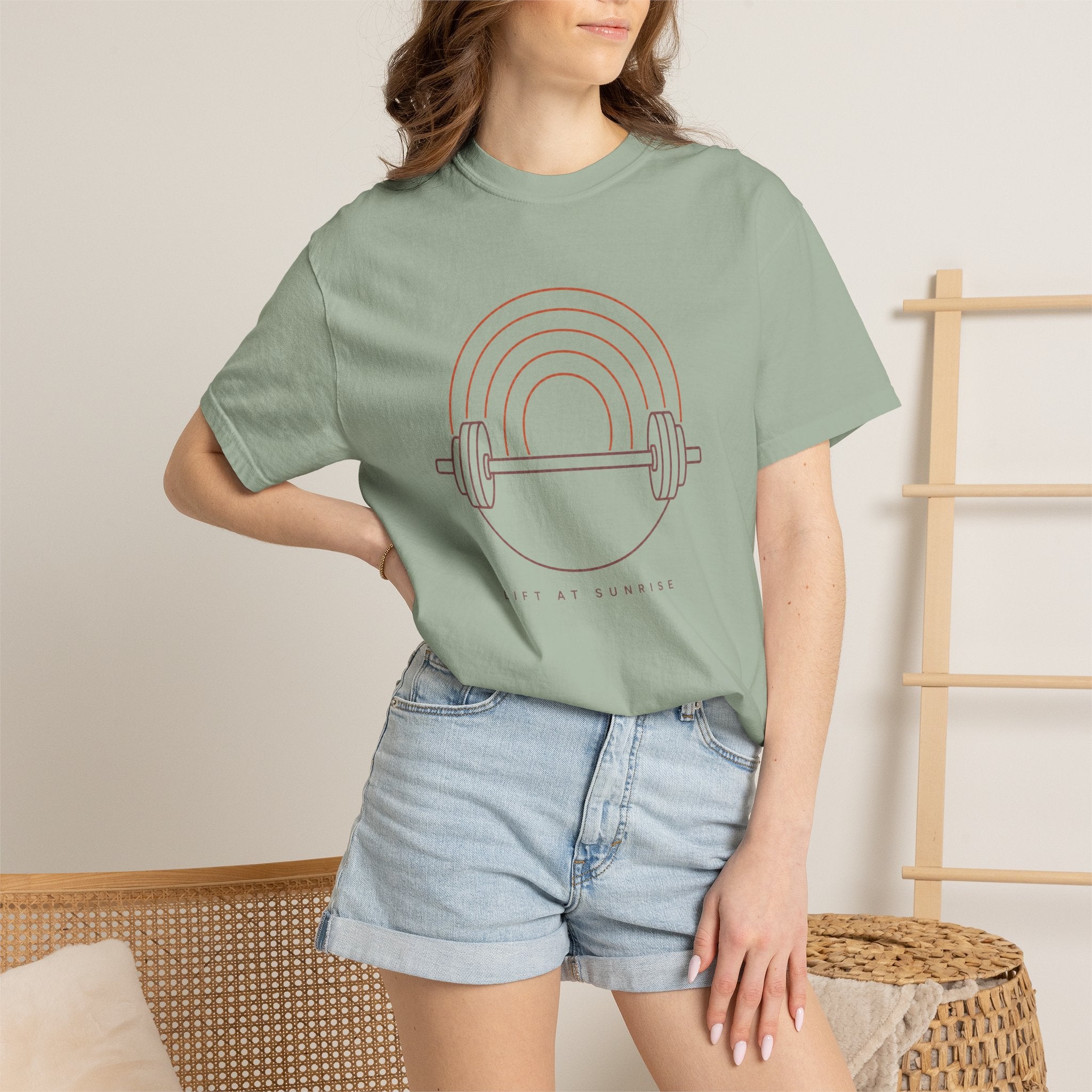 Fitness Rainbow T-Shirt — Live At Sunrise Barbell Graphic Tee
