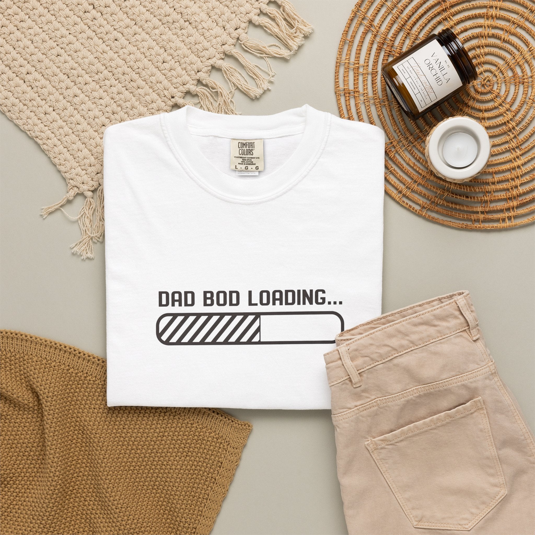 Dad Bod Loading T-Shirt — Funny Fatherhood Progress Bar Tee