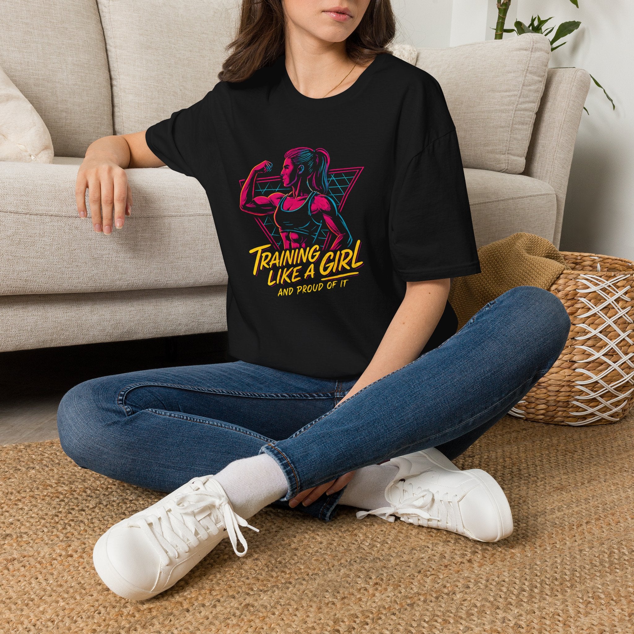 Neon Female Bodybuilder T-Shirt