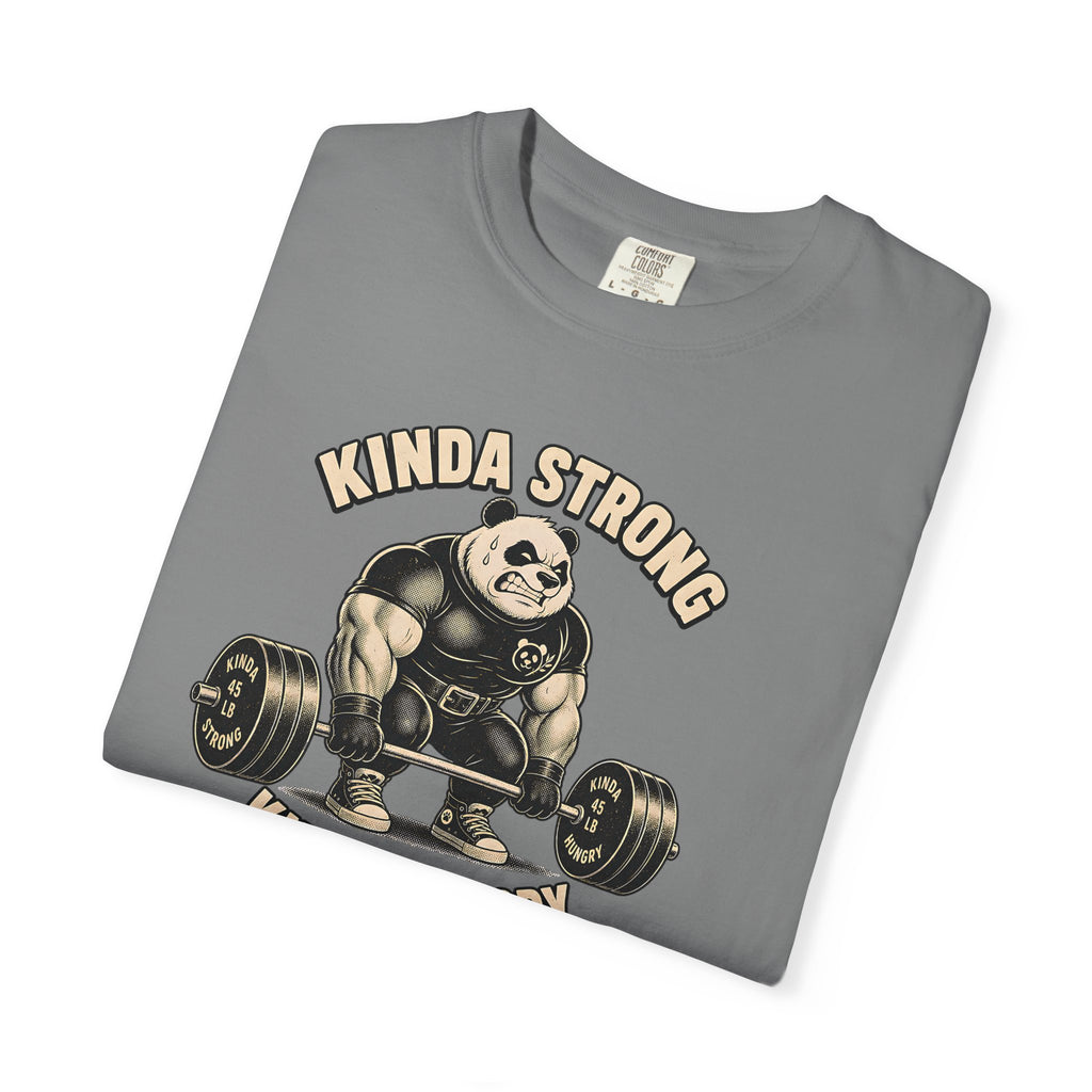 "Kinda Strong Kinda Hungry" Panda Weightlifting Gym Tee