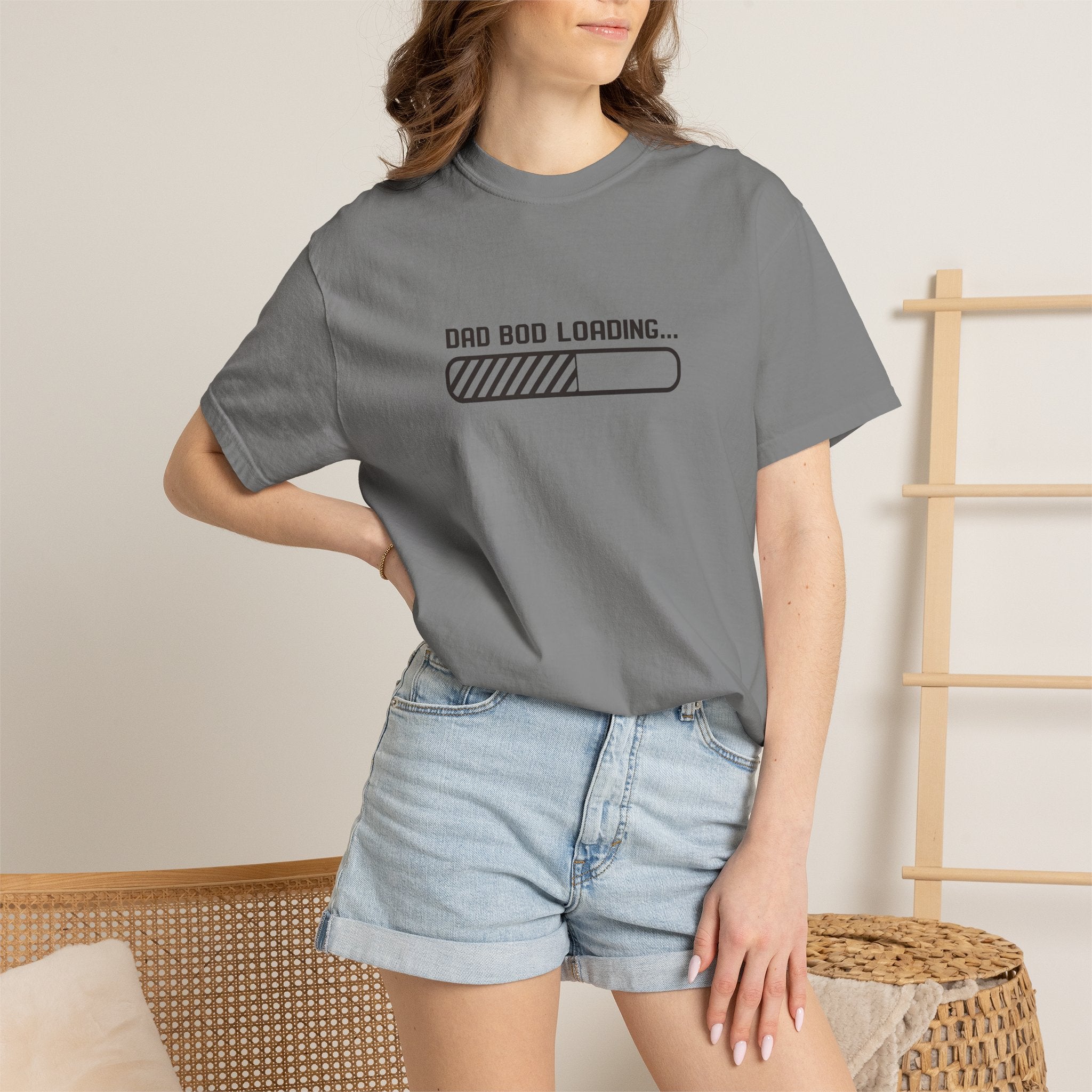 Dad Bod Loading T-Shirt — Funny Fatherhood Progress Bar Tee