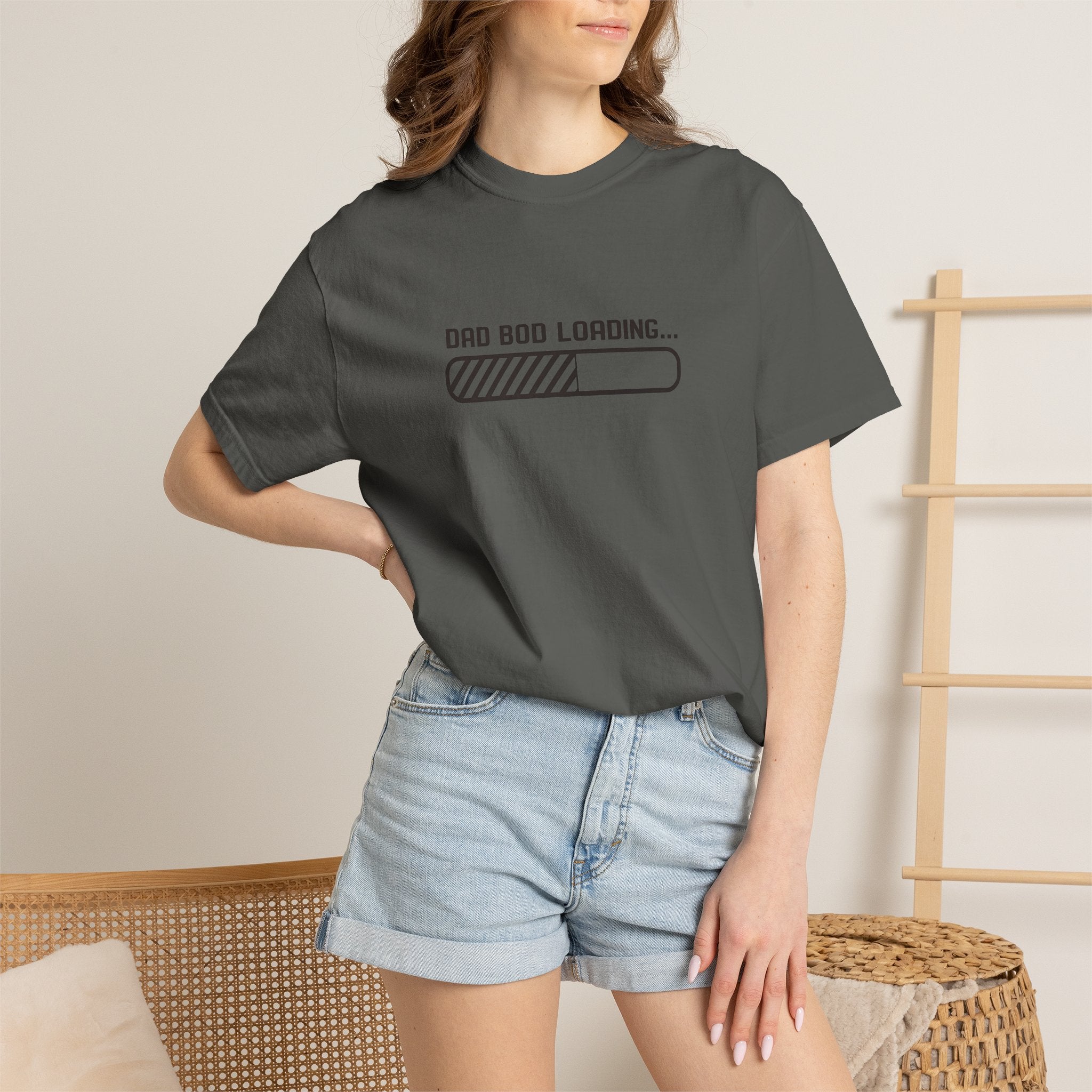 Dad Bod Loading T-Shirt — Funny Fatherhood Progress Bar Tee