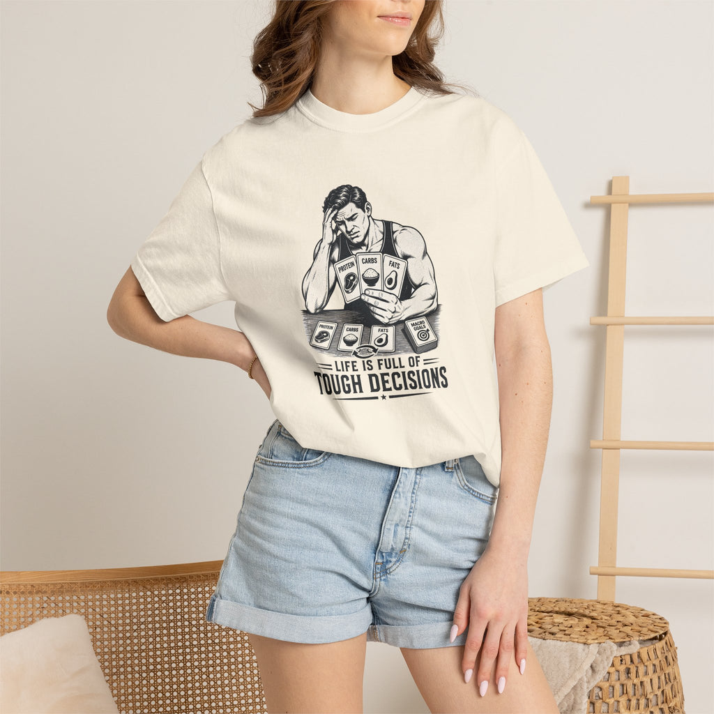 T-Shirt “Life Is Full of Tough Decisions” Funny Card-Player Graphic Tee